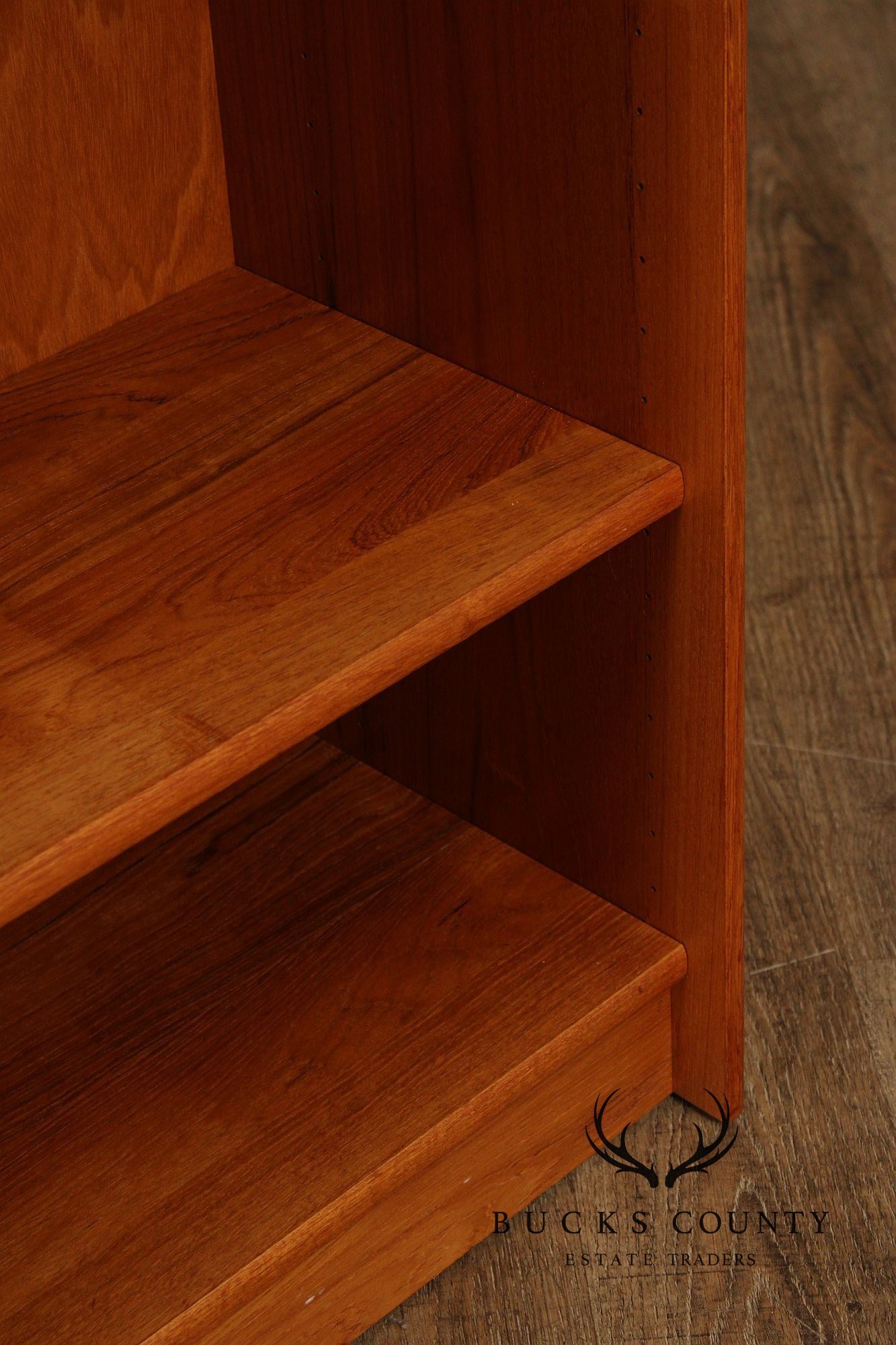 Danish Modern Teak Open Low Bookcase