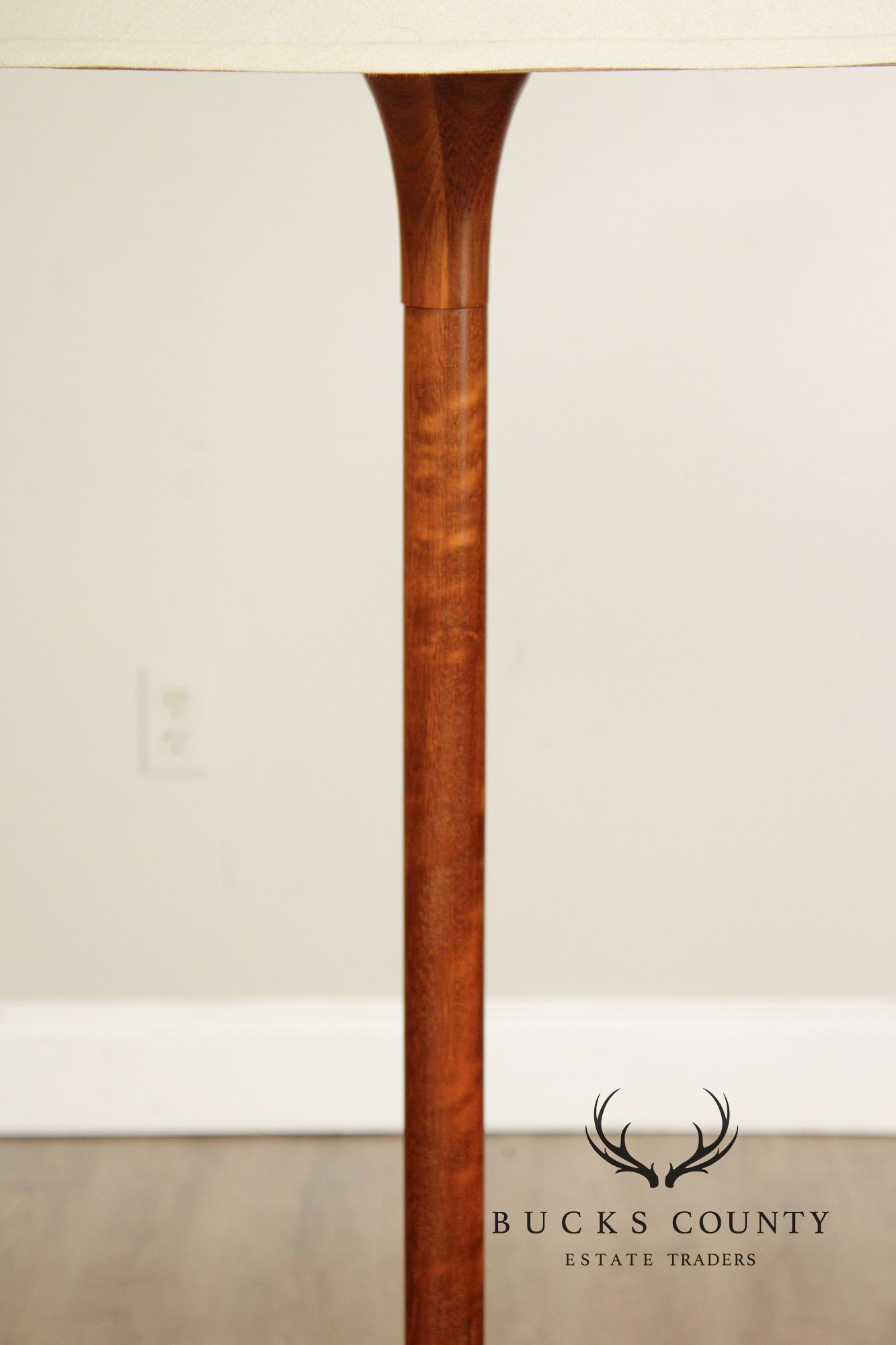 Vintage Danish Modern Teak Columnar Floor Lamp