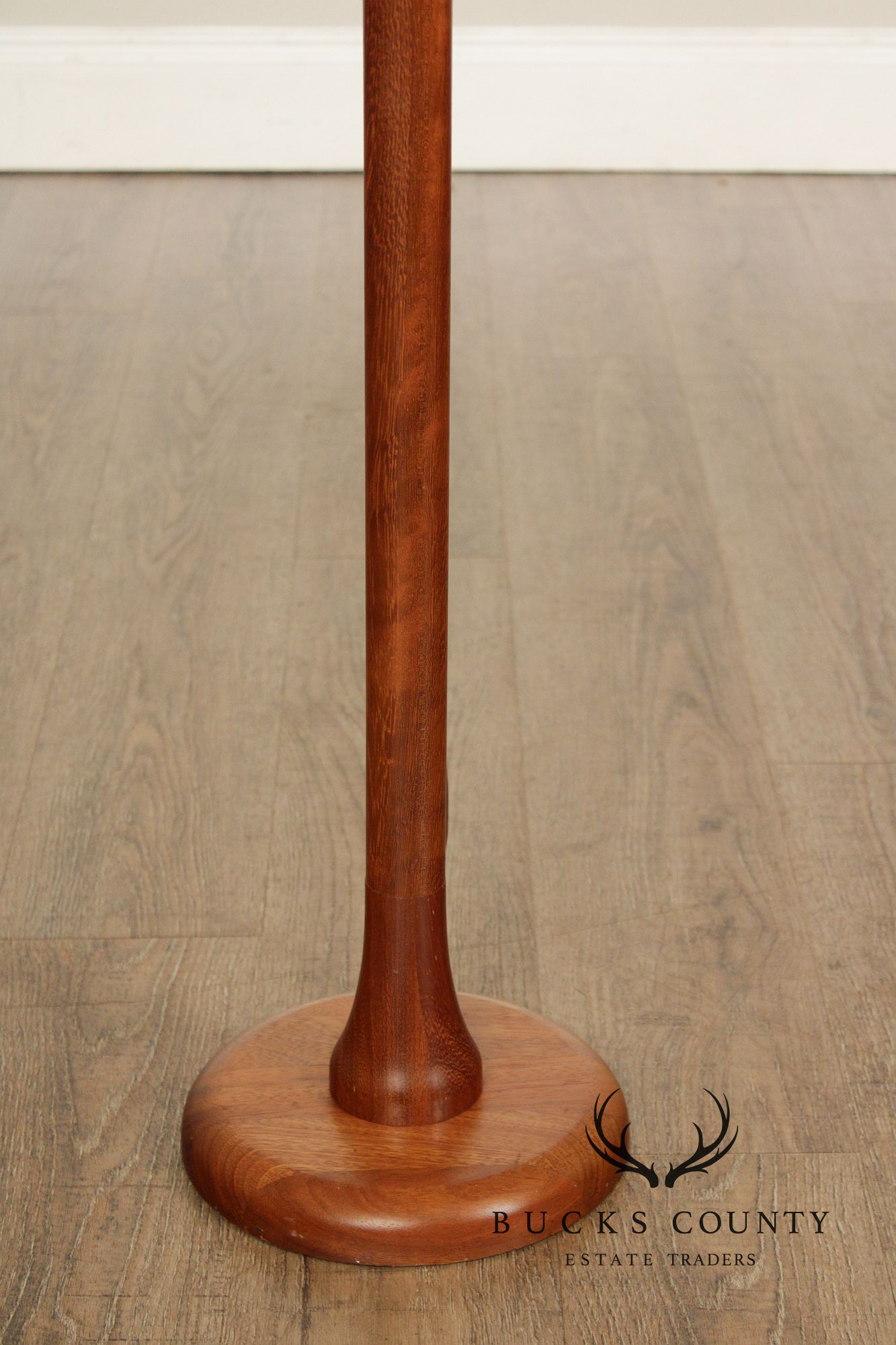 Vintage Danish Modern Teak Columnar Floor Lamp