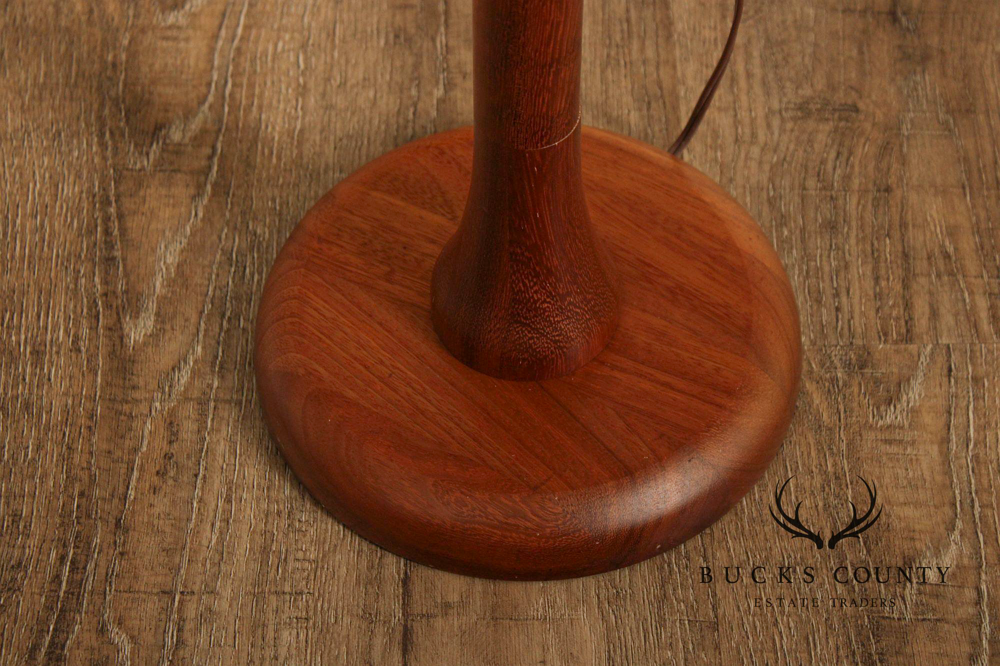 Vintage Danish Modern Teak Columnar Floor Lamp