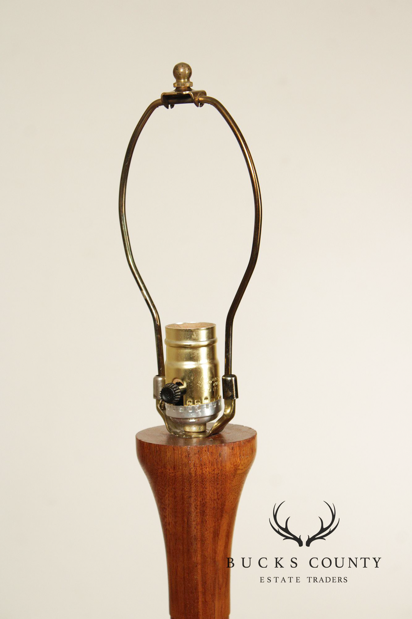 Vintage Danish Modern Teak Columnar Floor Lamp