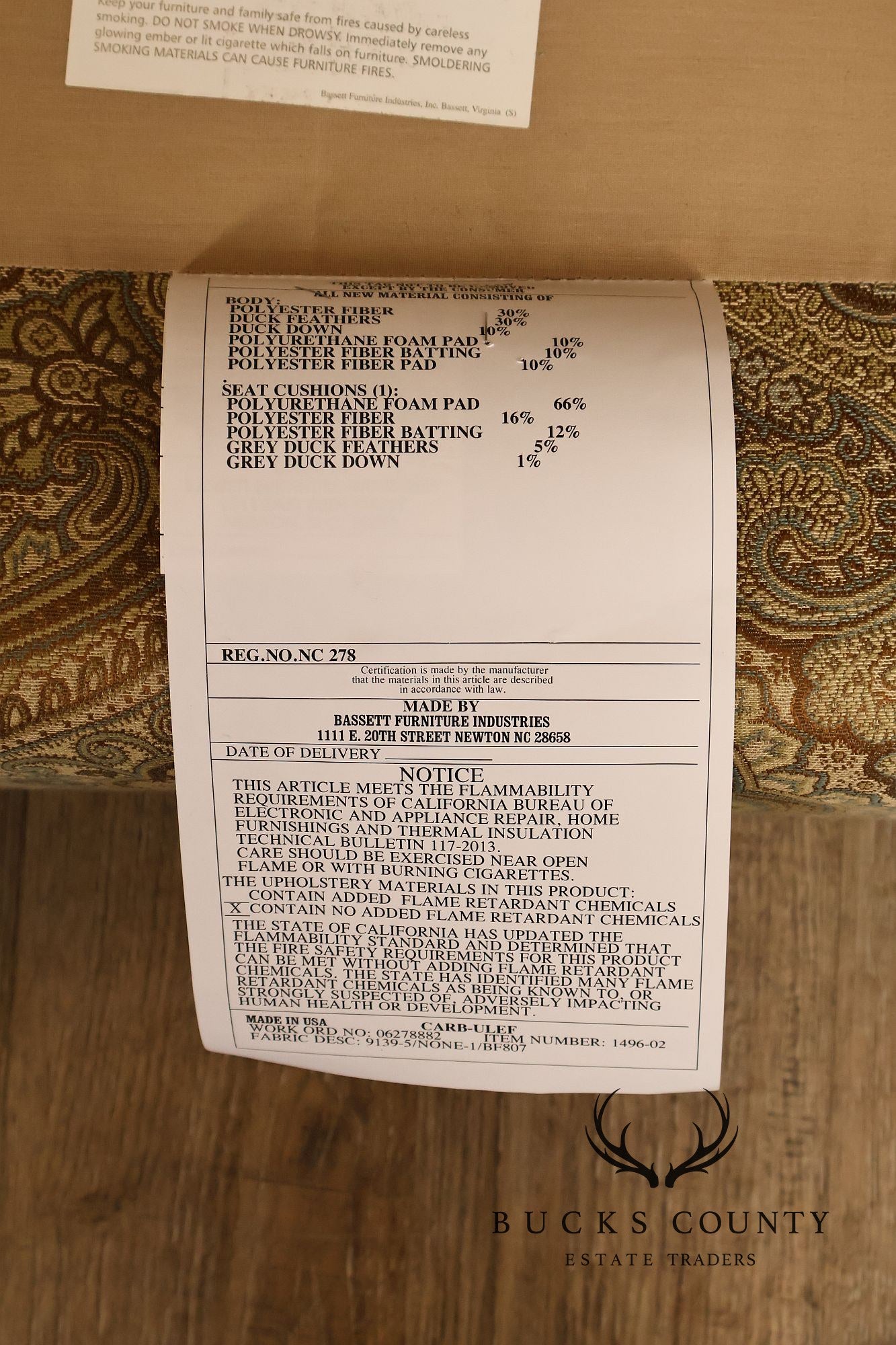 Bassett Traditional Style Upholstered Lounge Chair