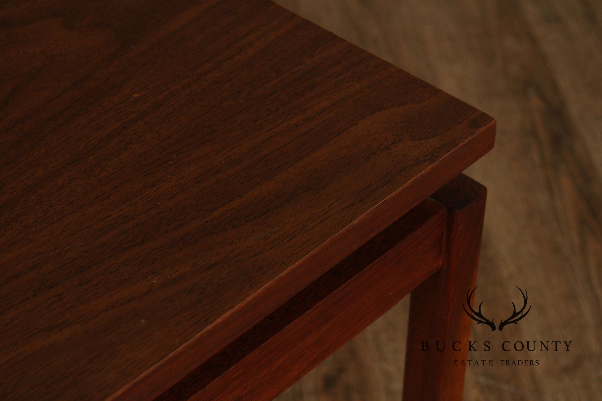 Jens Risom Style Mid Century Modern Walnut Console