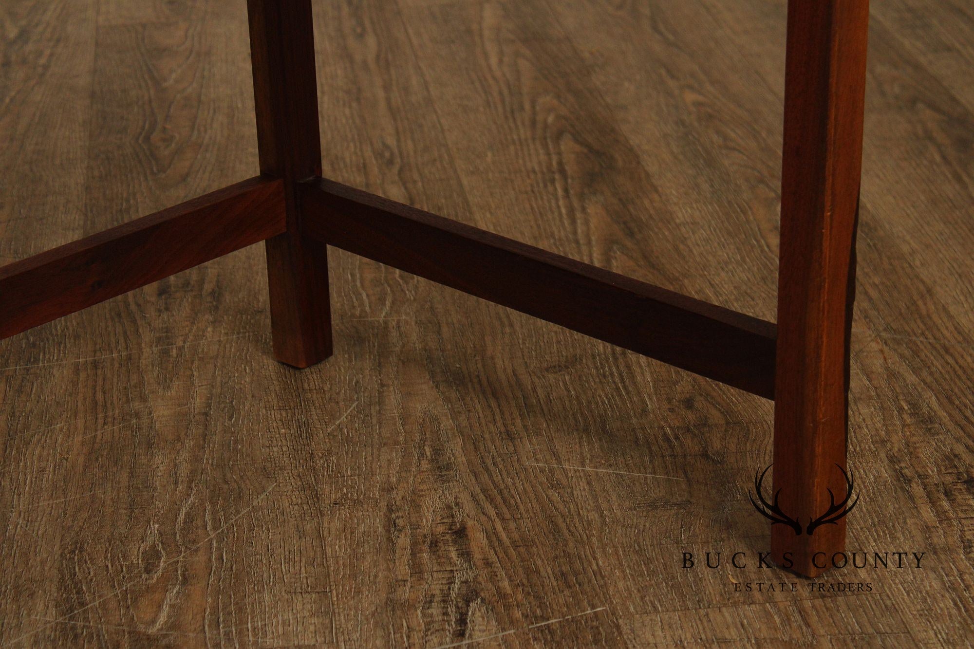 Jens Risom Style Mid Century Modern Walnut Console