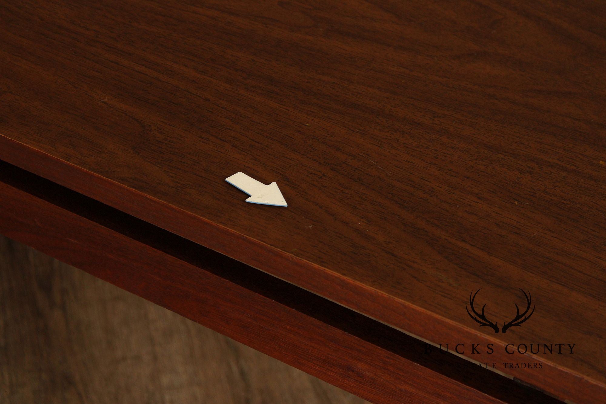 Jens Risom Style Mid Century Modern Walnut Console
