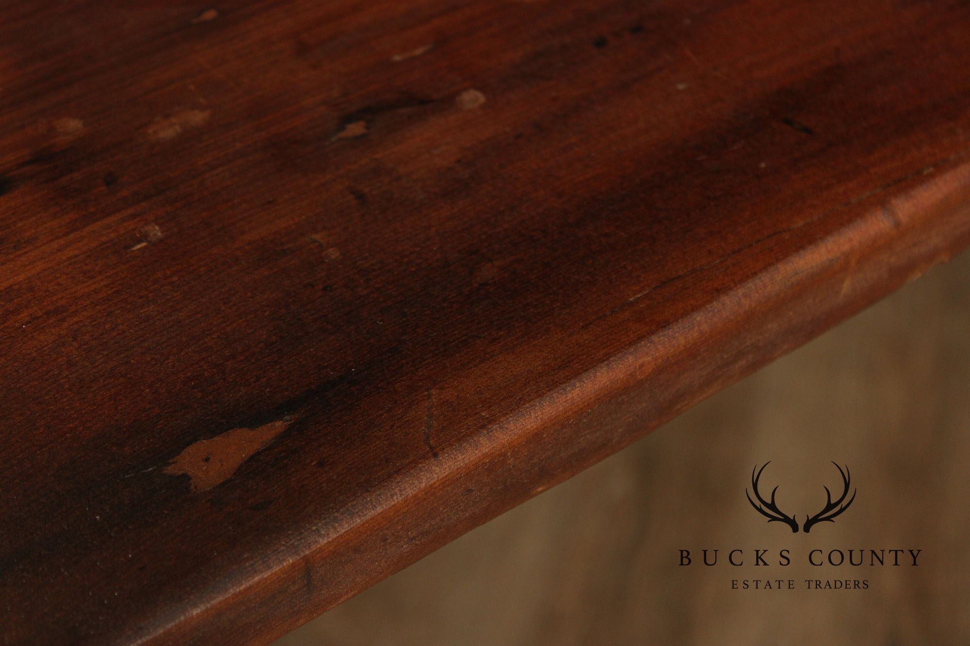 Antique Rustic Pine Farmhouse Dining Table