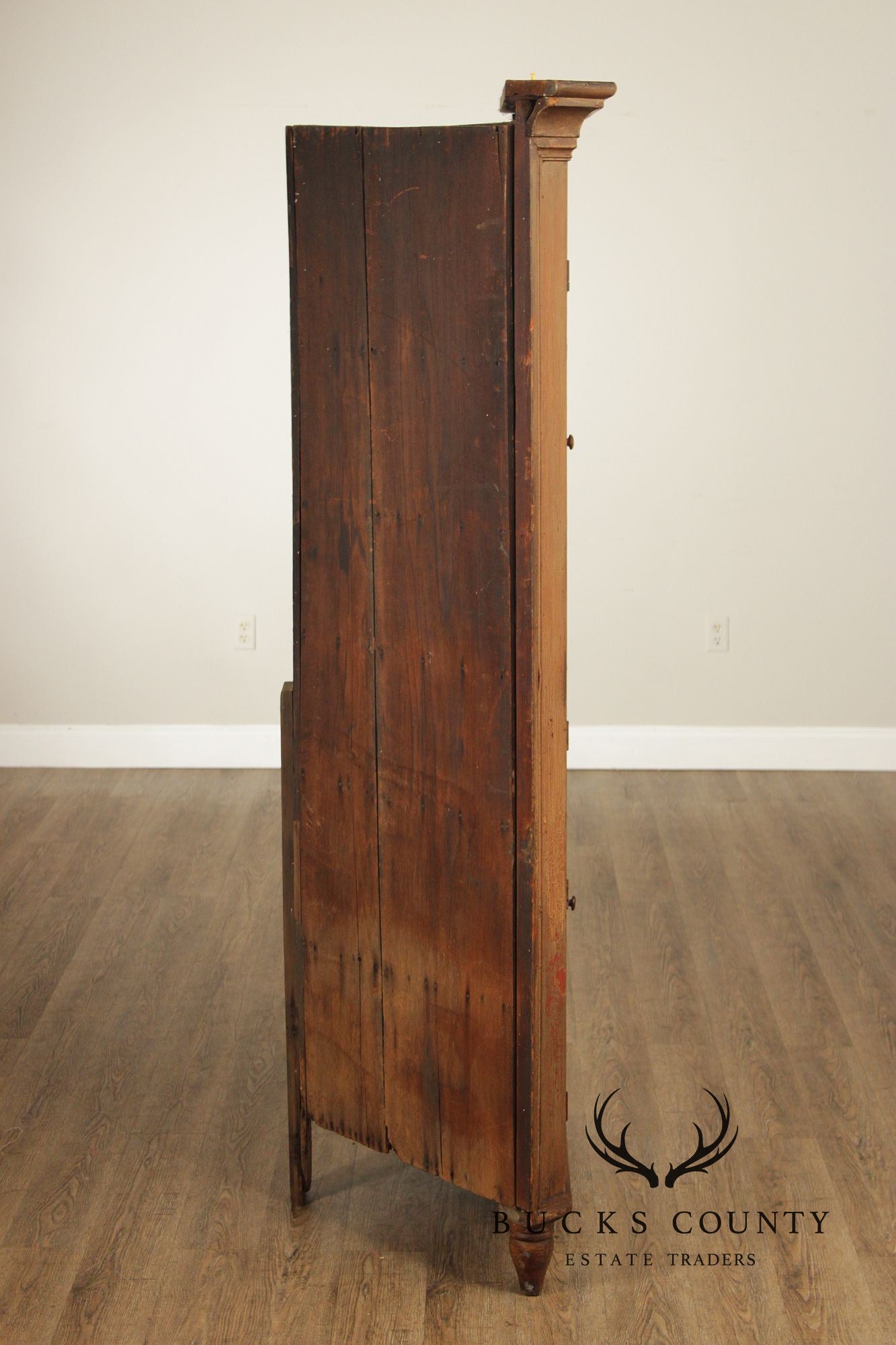 Antique American Primitive Painted Corner Cabinet
