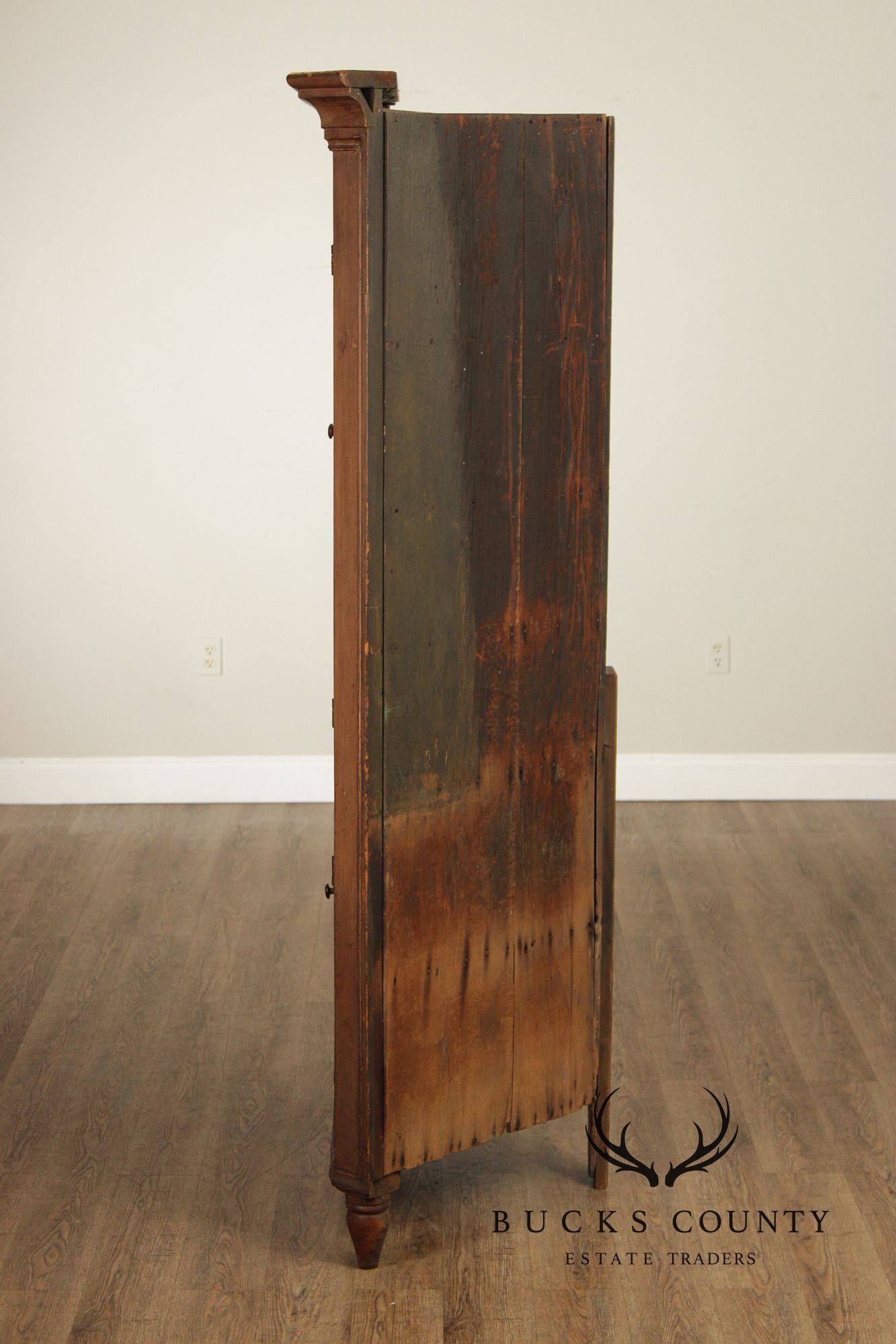 Antique American Primitive Painted Corner Cabinet