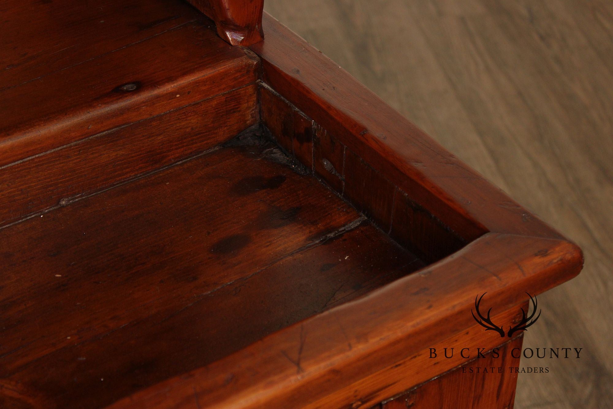 Antique American Pine Deep Stepback Cupboard