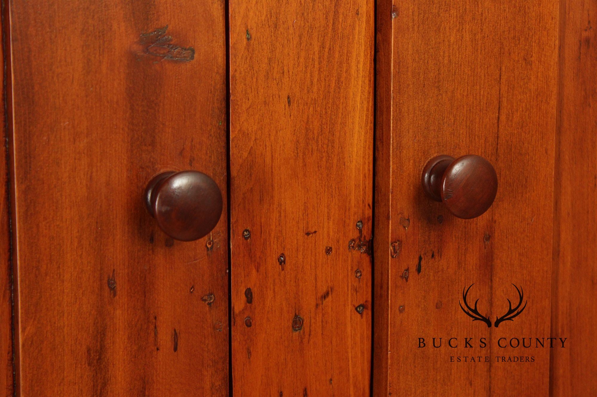 Antique American Pine Deep Stepback Cupboard