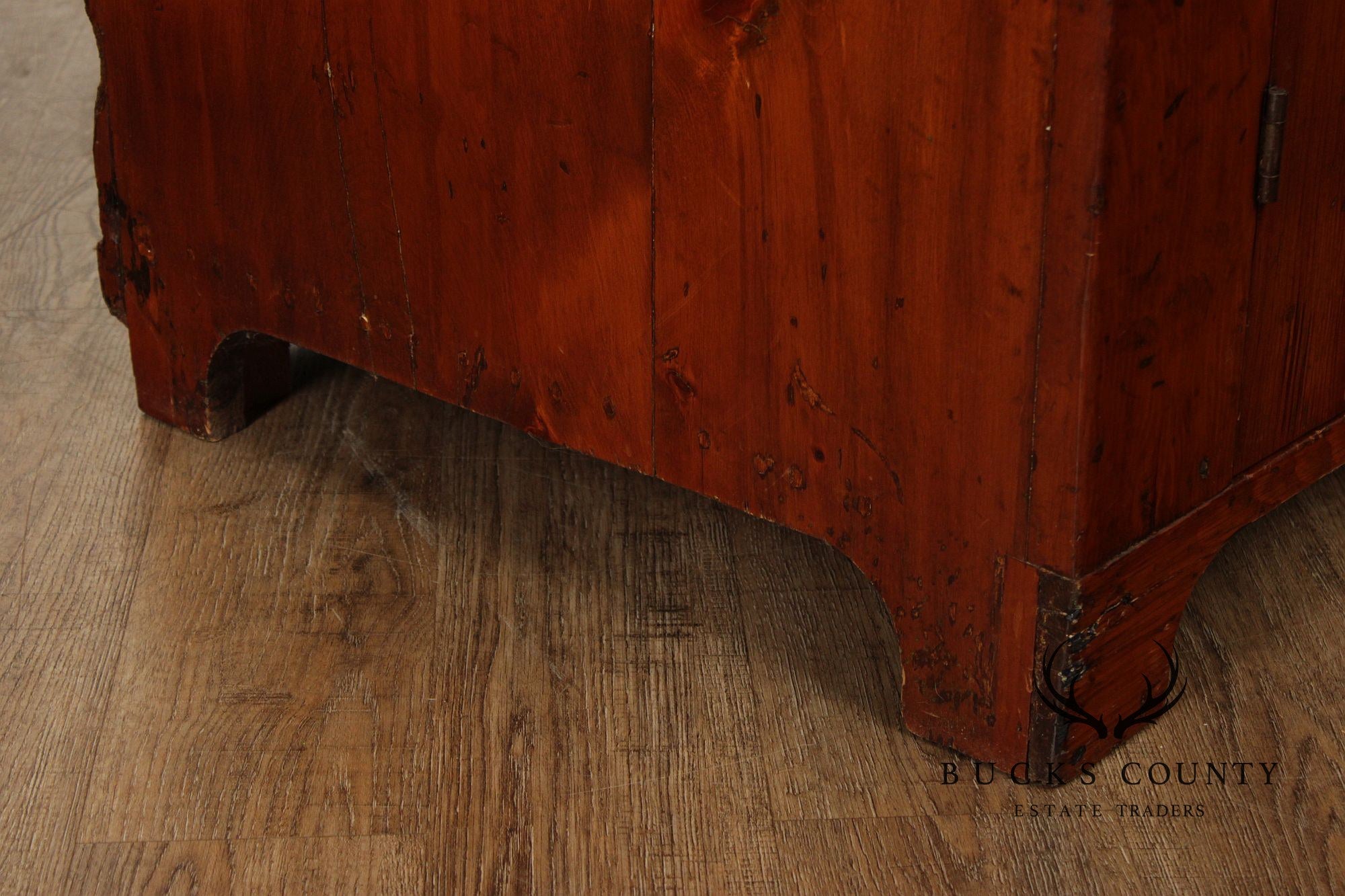 Antique American Pine Deep Stepback Cupboard