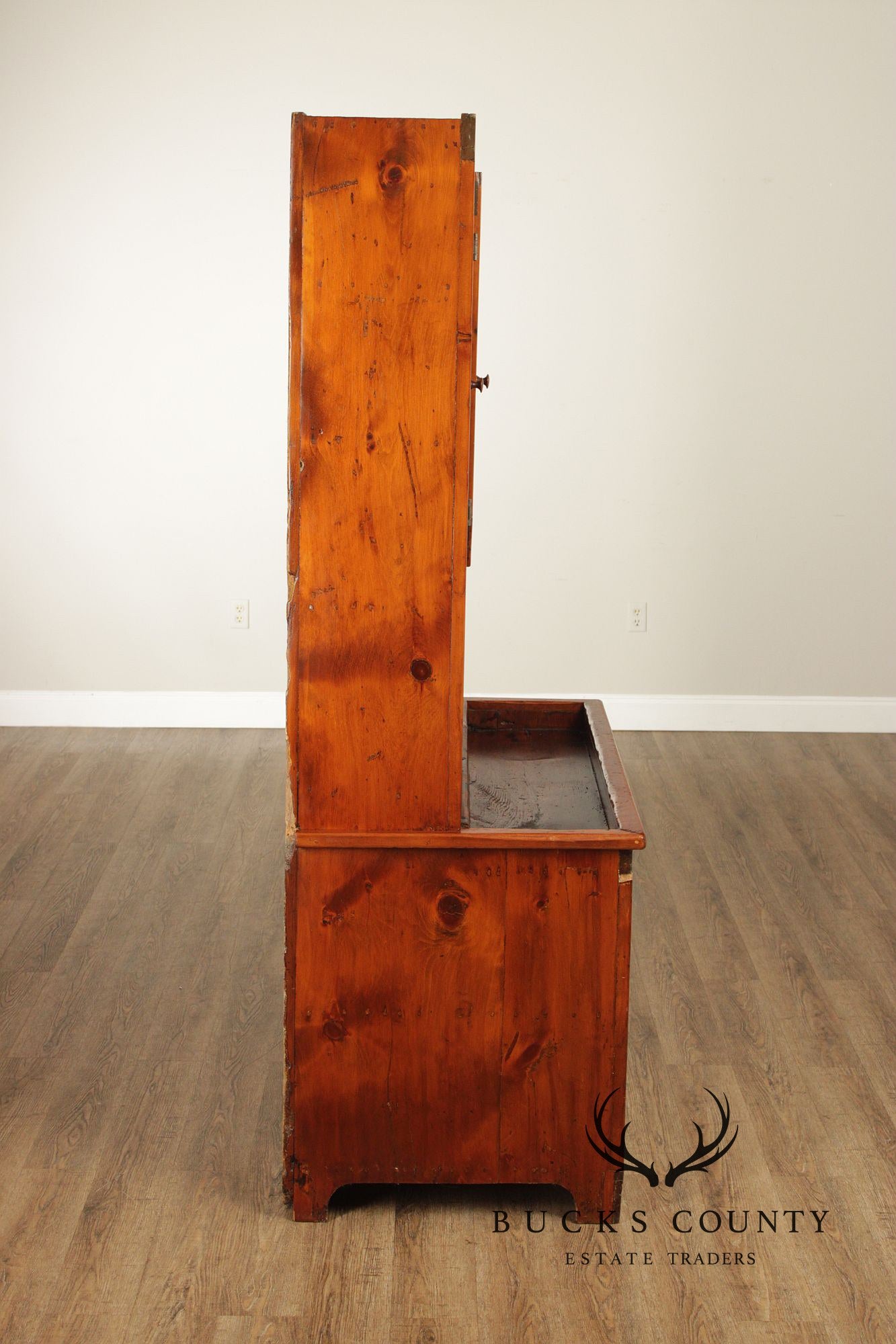 Antique American Pine Deep Stepback Cupboard