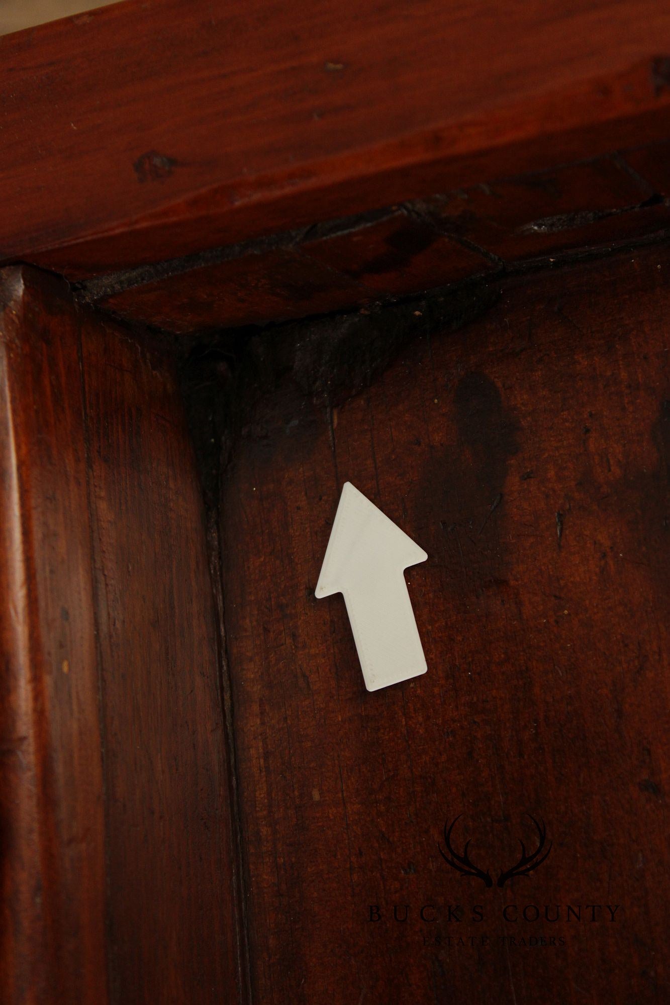 Antique American Pine Deep Stepback Cupboard