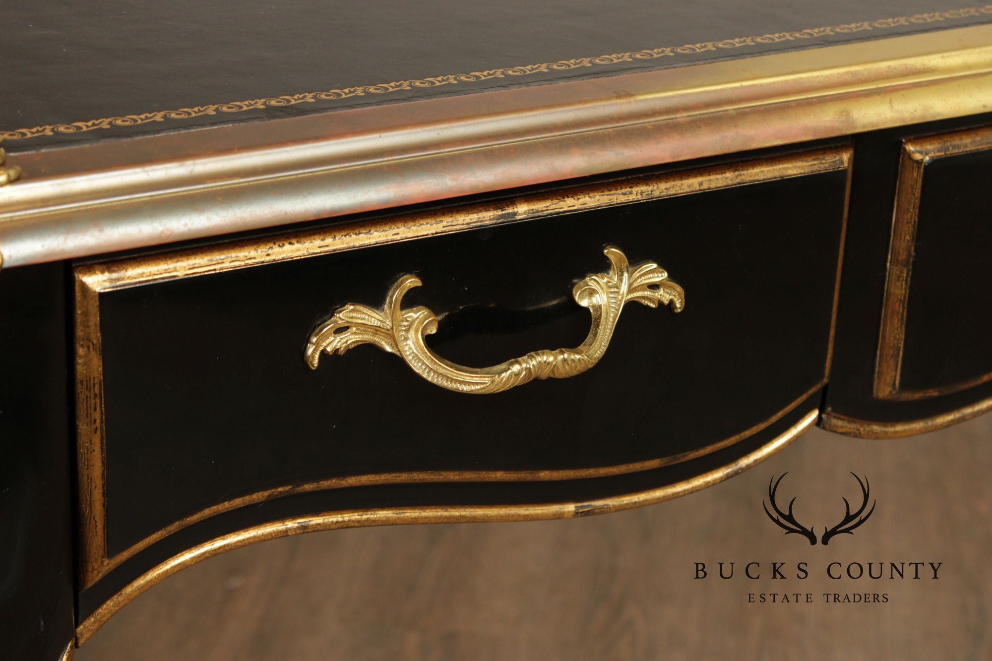 Baker Furniture Napoleon II Style Leather Top Writing Desk