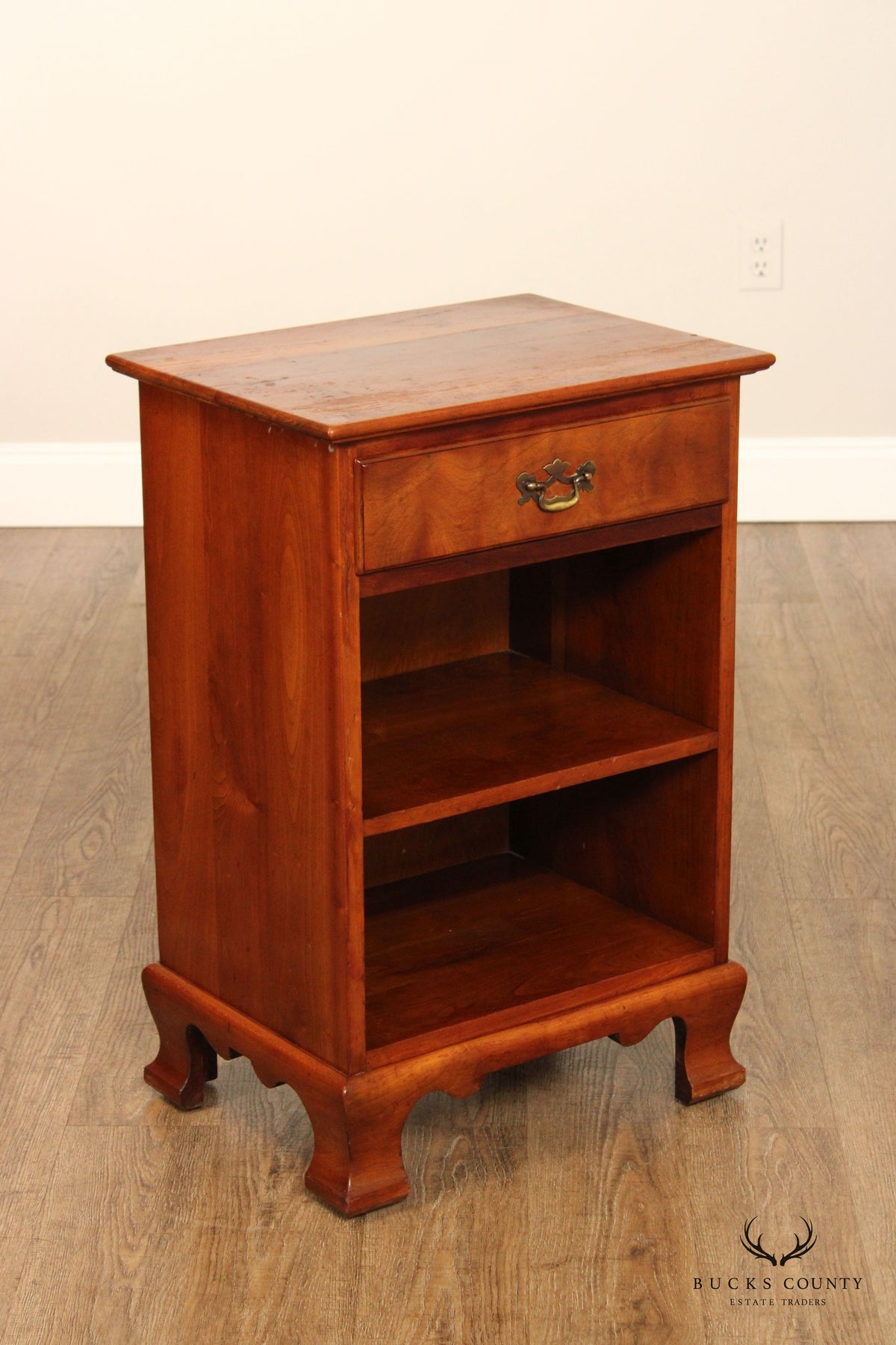Stickley Chippendale Style Cherry Open Nightstand