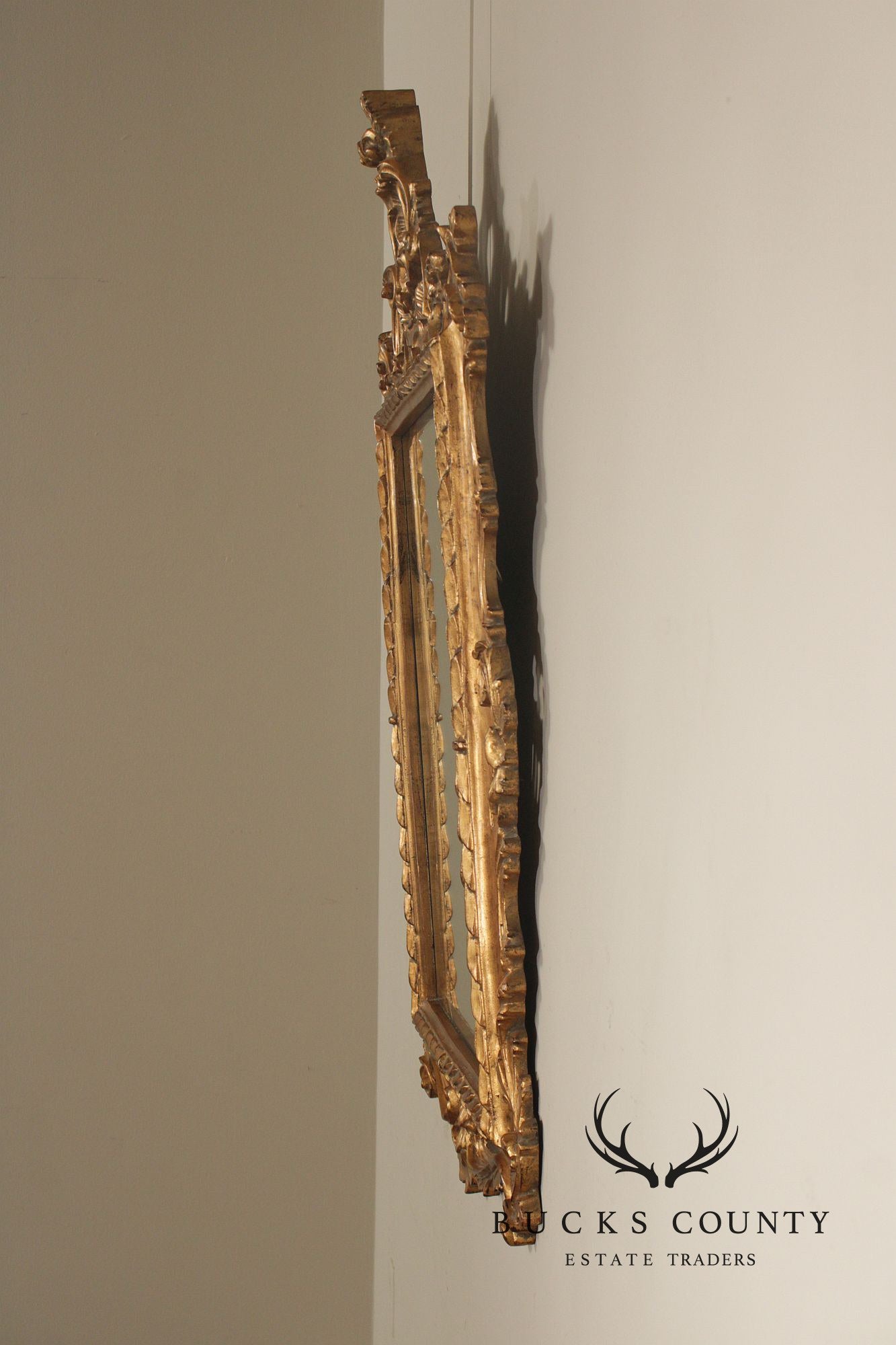 Rococo Style Gilt Frame Beveled Wall Mirror