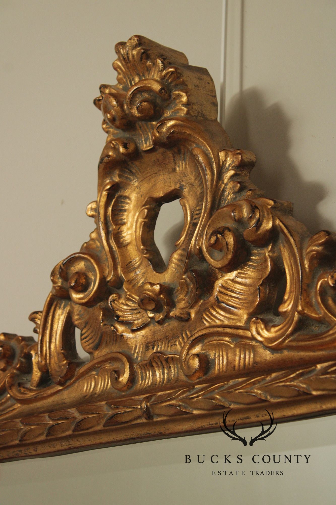Rococo Style Gilt Frame Beveled Wall Mirror