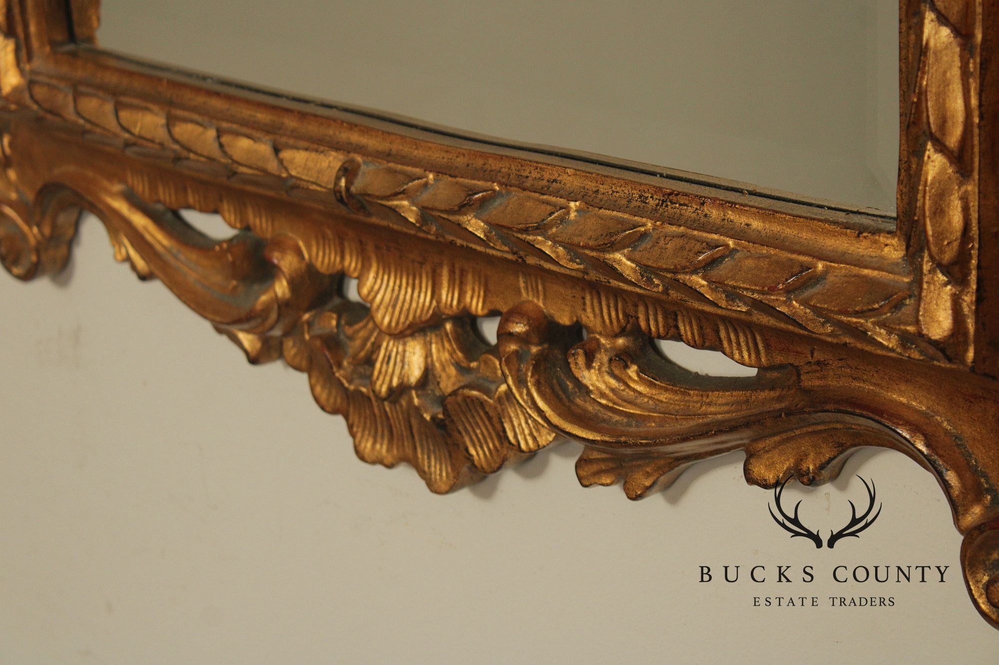 Rococo Style Gilt Frame Beveled Wall Mirror