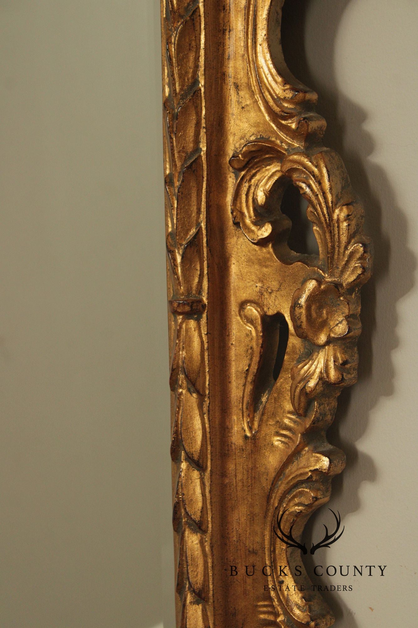 Rococo Style Gilt Frame Beveled Wall Mirror