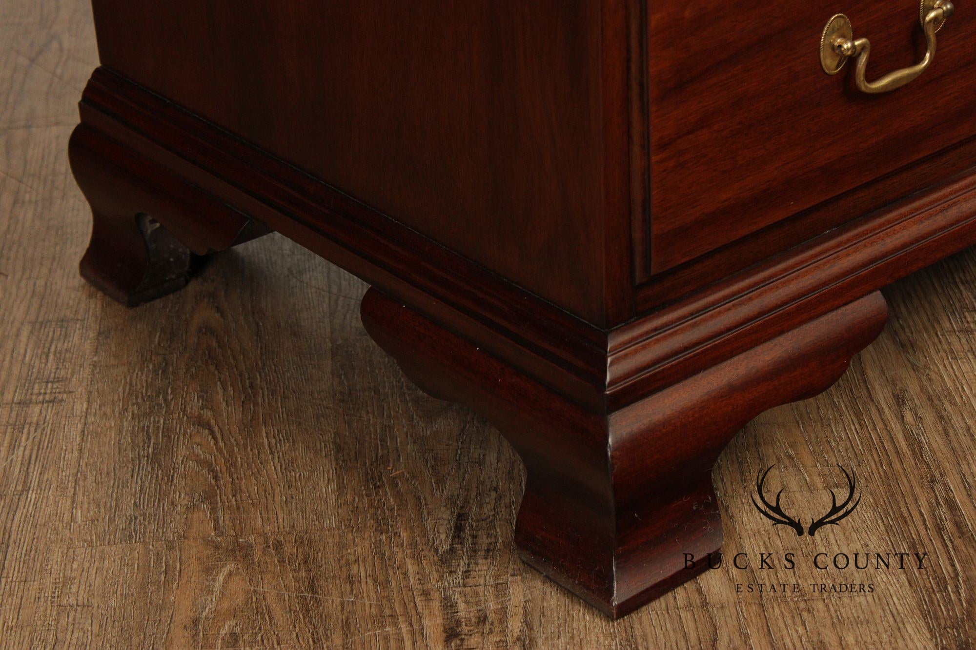 Henkel Harris Mahogany Chippendale Style Secretary Bookcase