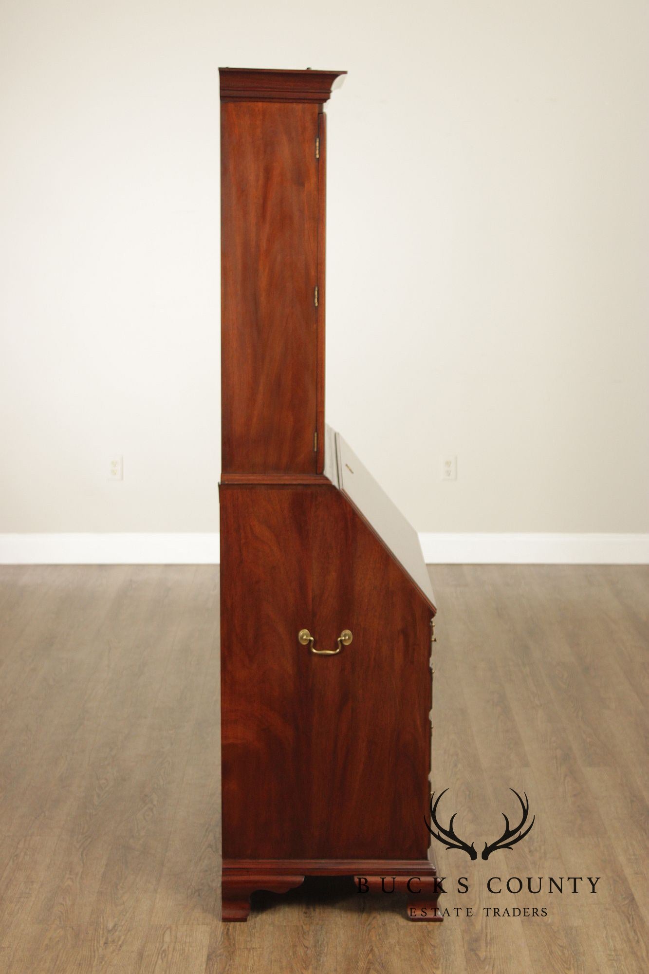 Henkel Harris Mahogany Chippendale Style Secretary Bookcase