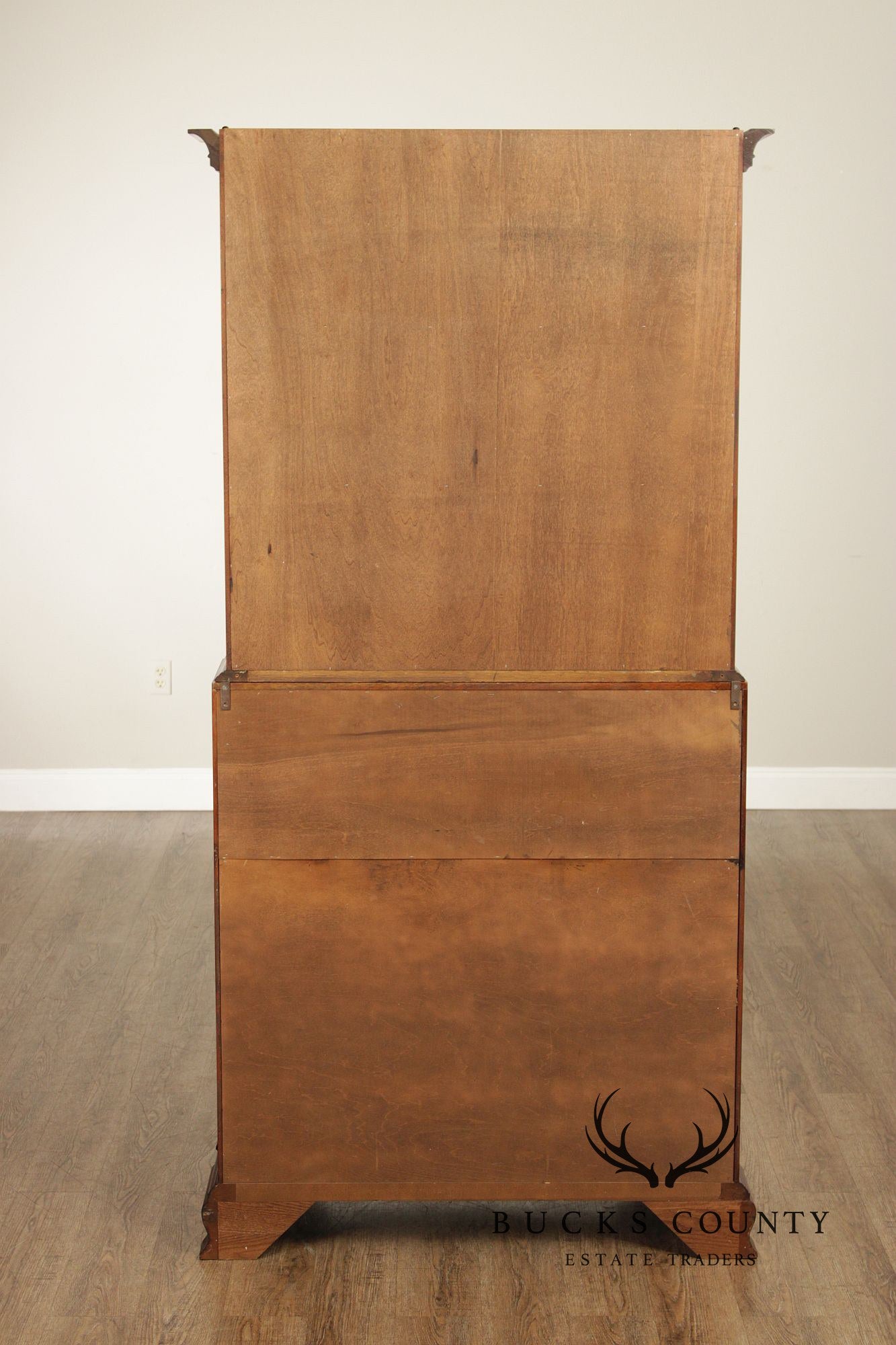 Henkel Harris Mahogany Chippendale Style Secretary Bookcase