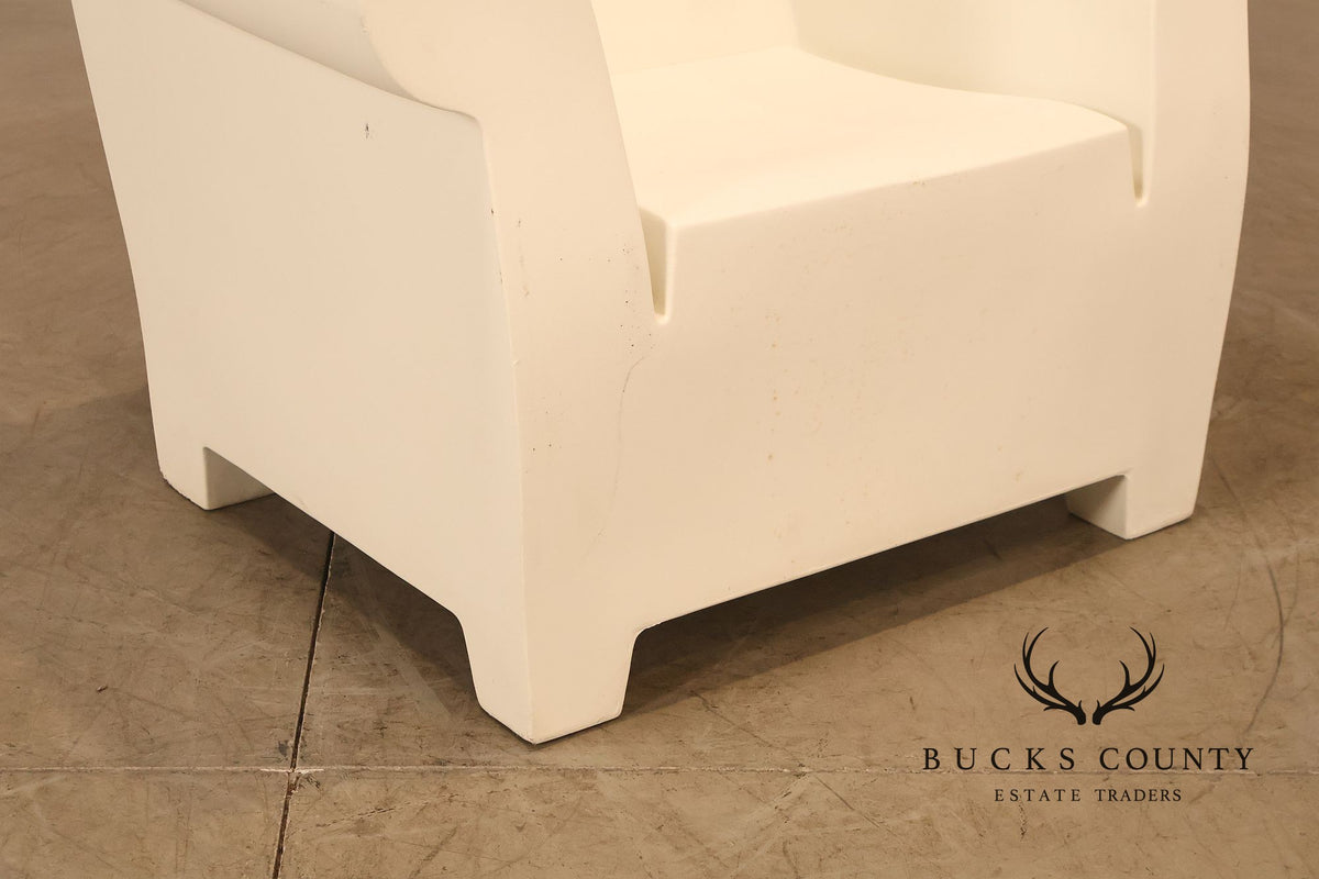 Kartell Philippe Starck Pair Of Bubble Club White Armchairs