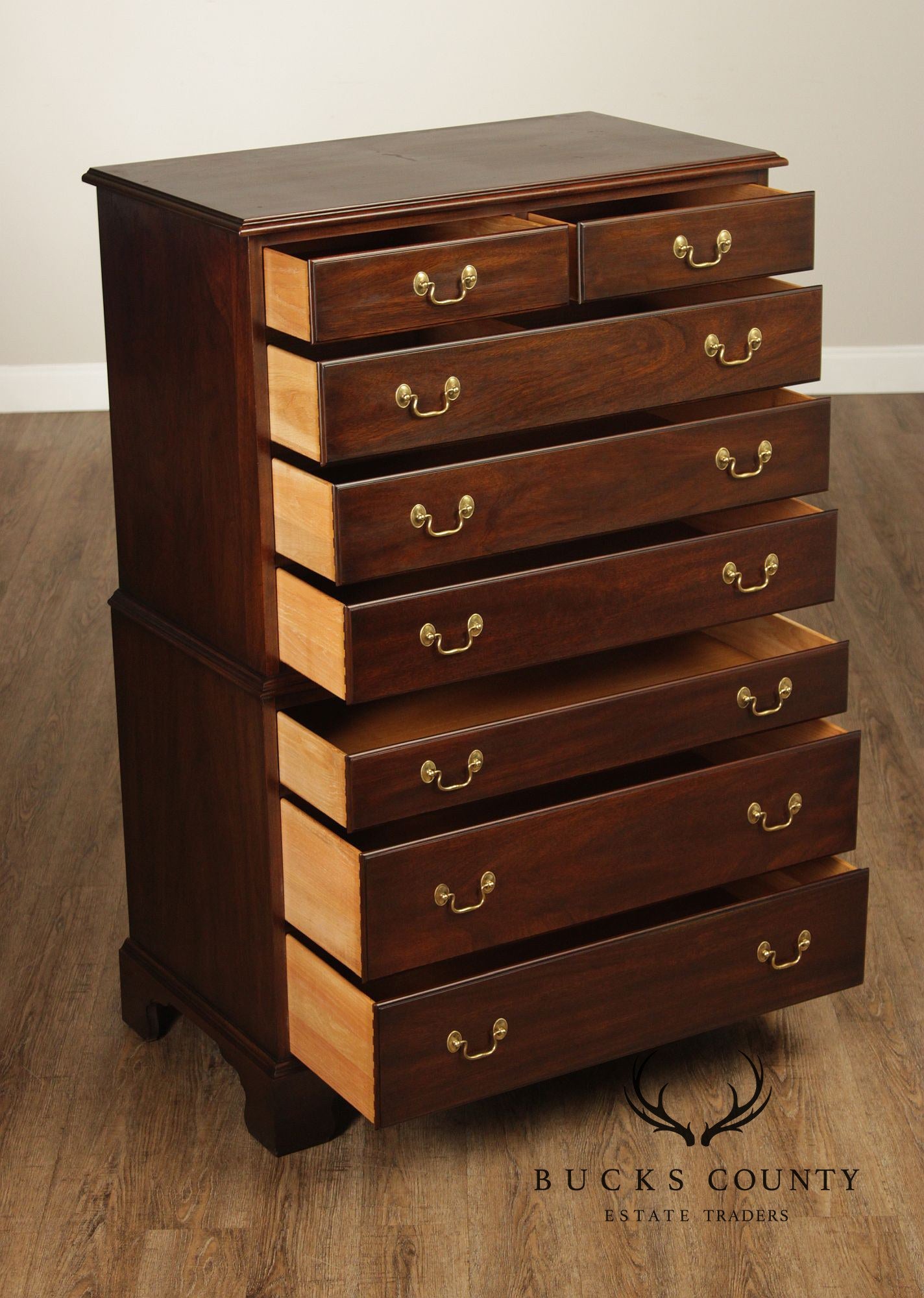 Henkel Harris Mahogany Chippendale Style High Chest