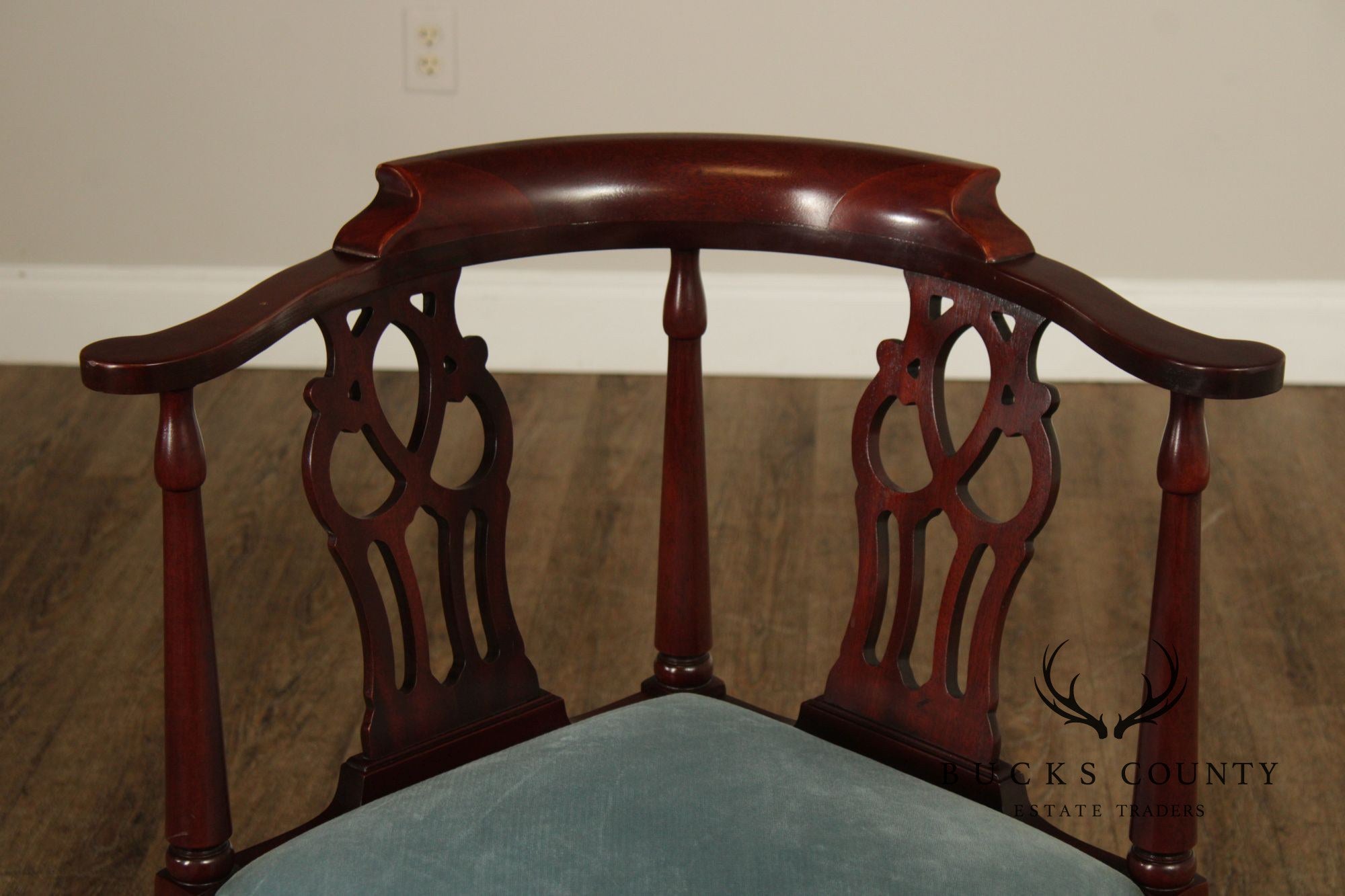 Mahogany Chippendale Style Corner Chair