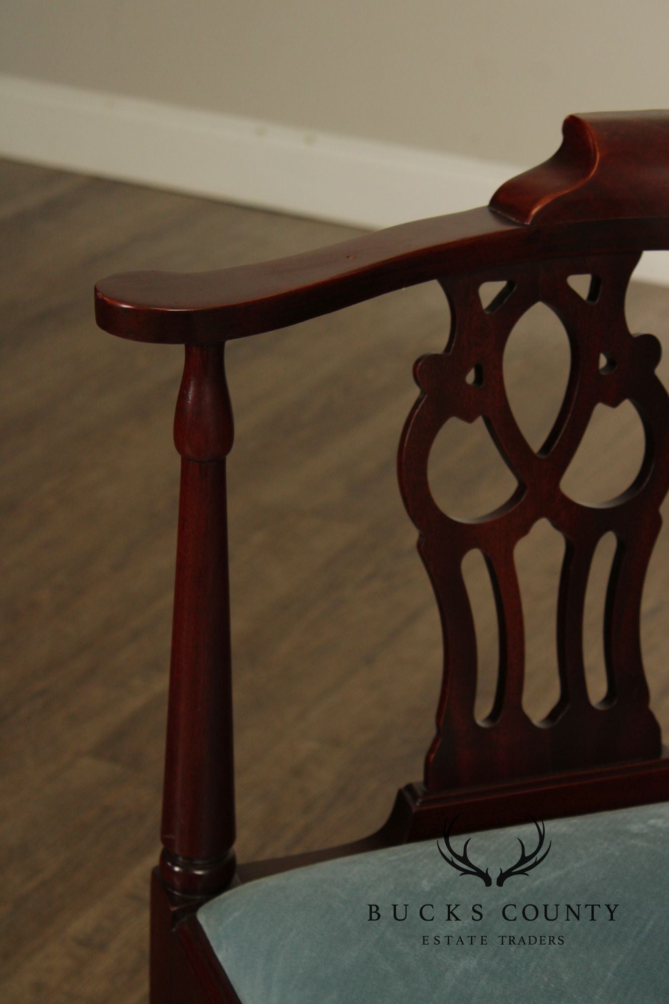Mahogany Chippendale Style Corner Chair