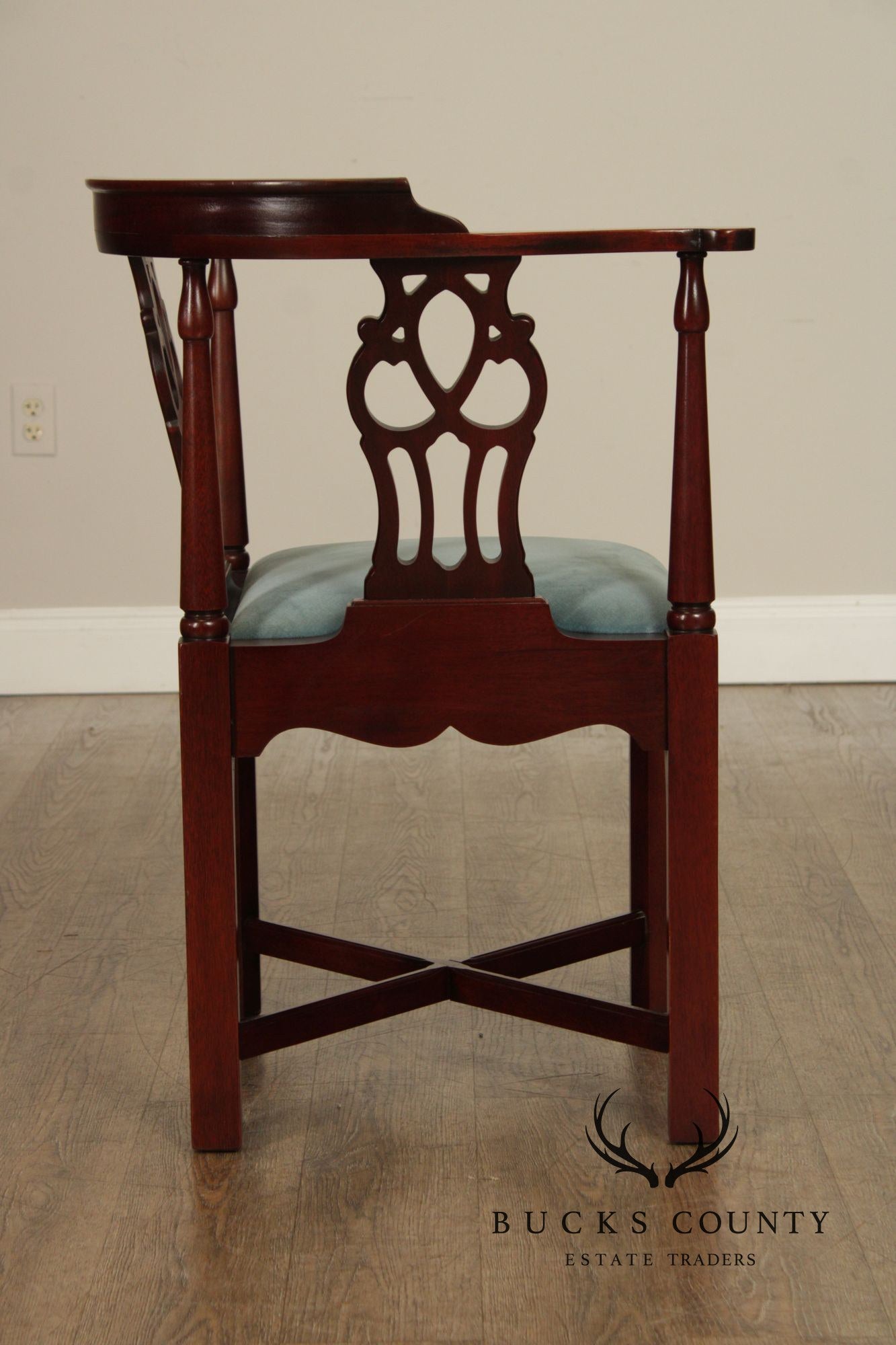 Mahogany Chippendale Style Corner Chair
