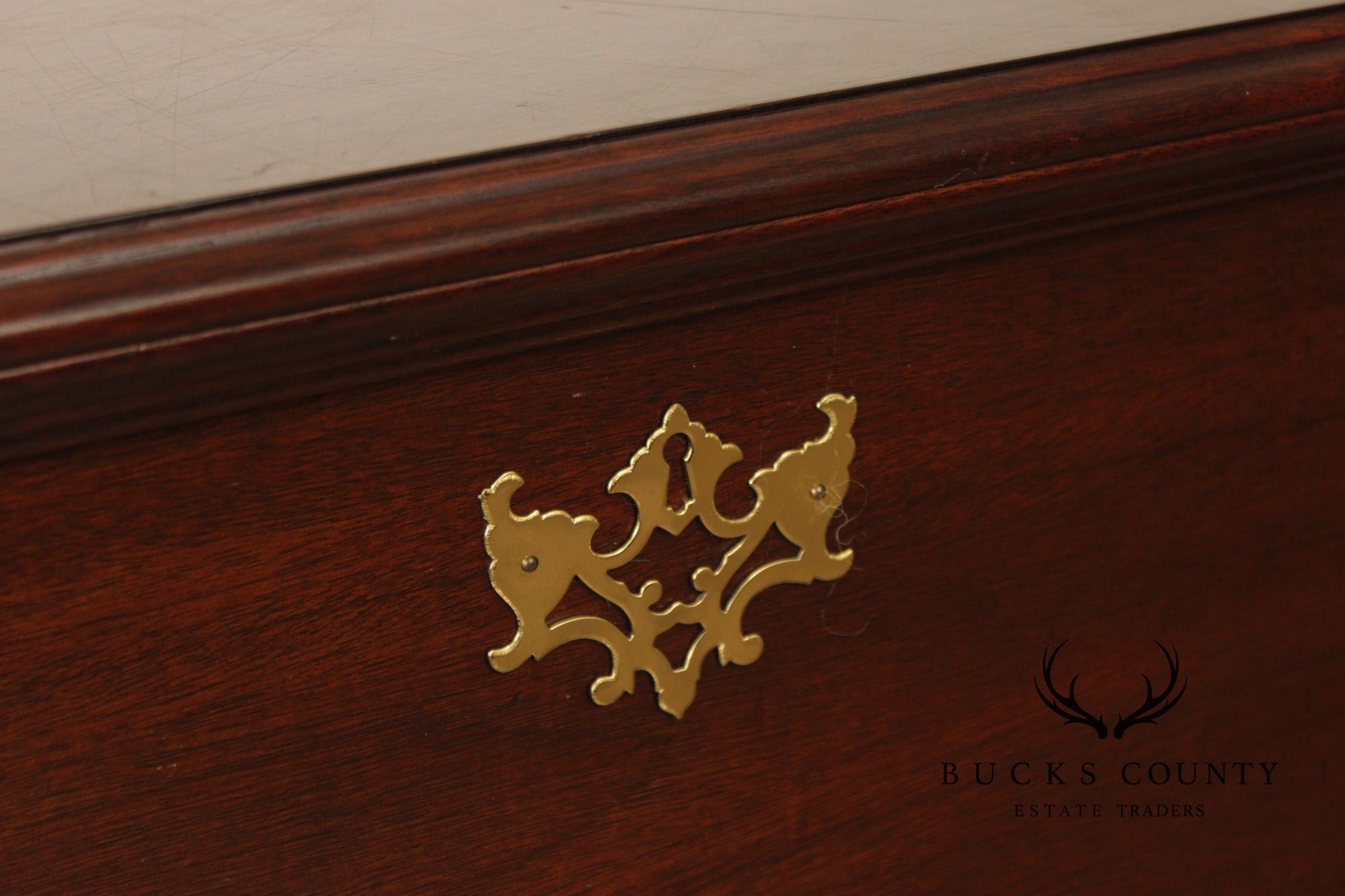 Mahogany Chippendale Style Cedar Lined Blanket Chest With Drawers