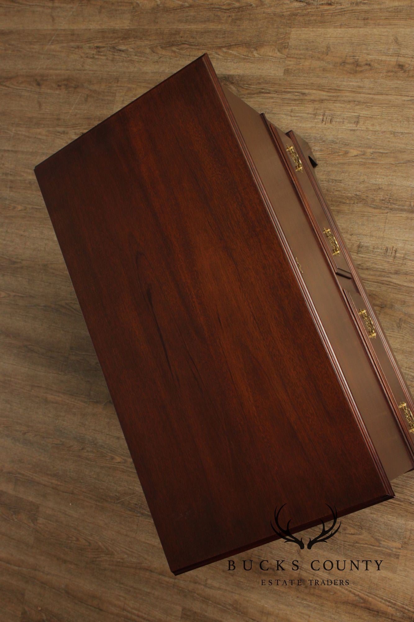 Mahogany Chippendale Style Cedar Lined Blanket Chest With Drawers