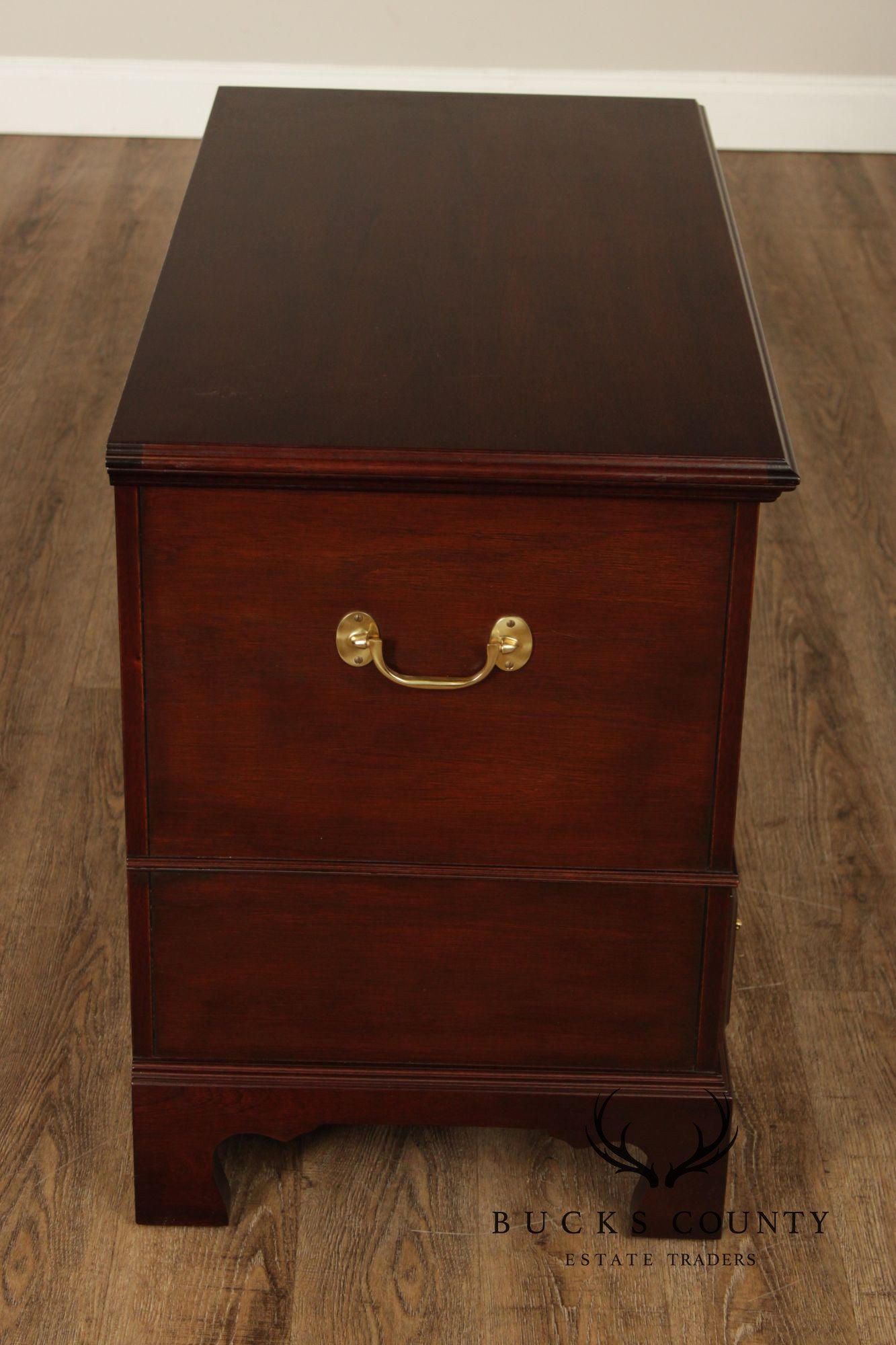 Mahogany Chippendale Style Cedar Lined Blanket Chest With Drawers