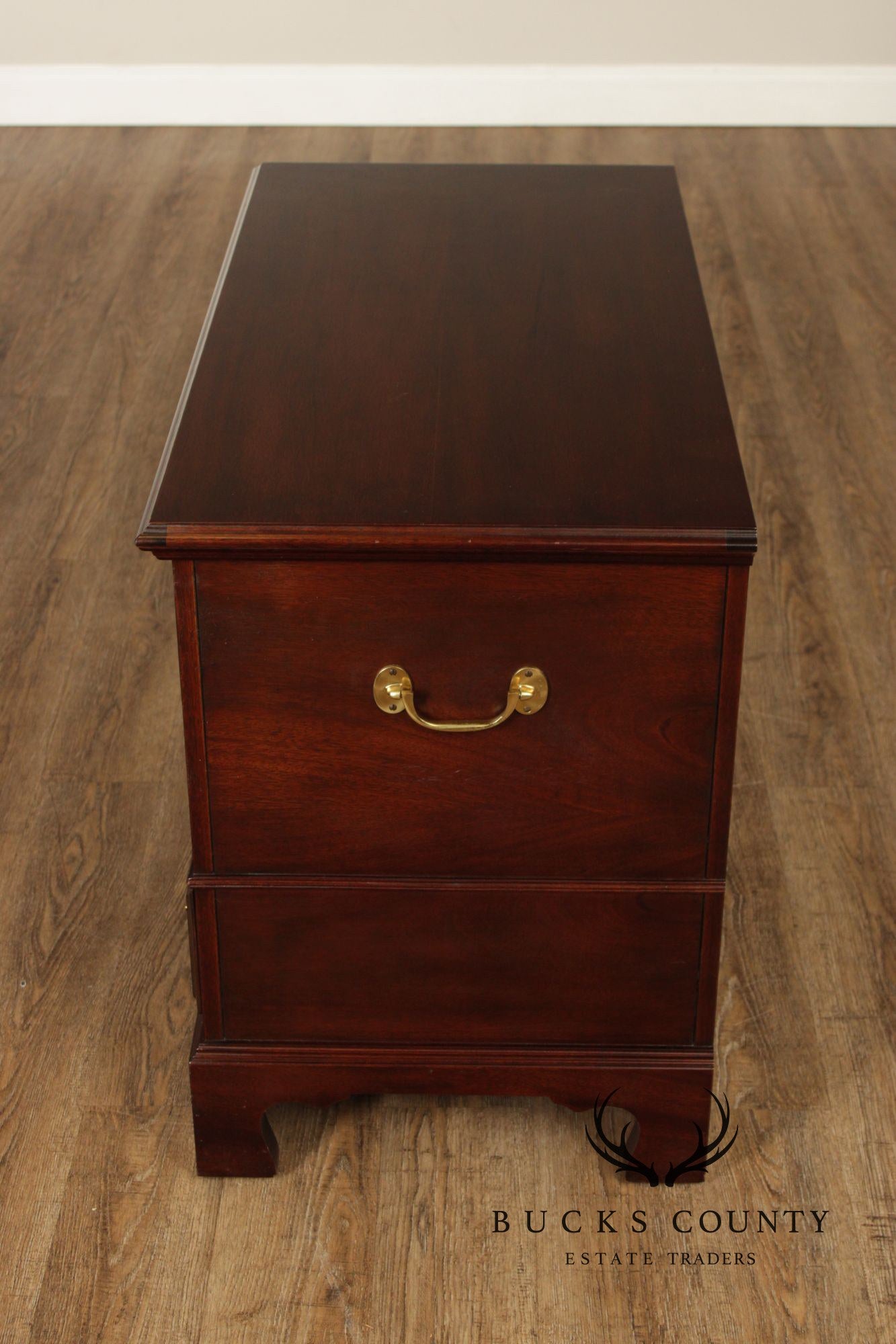 Mahogany Chippendale Style Cedar Lined Blanket Chest With Drawers