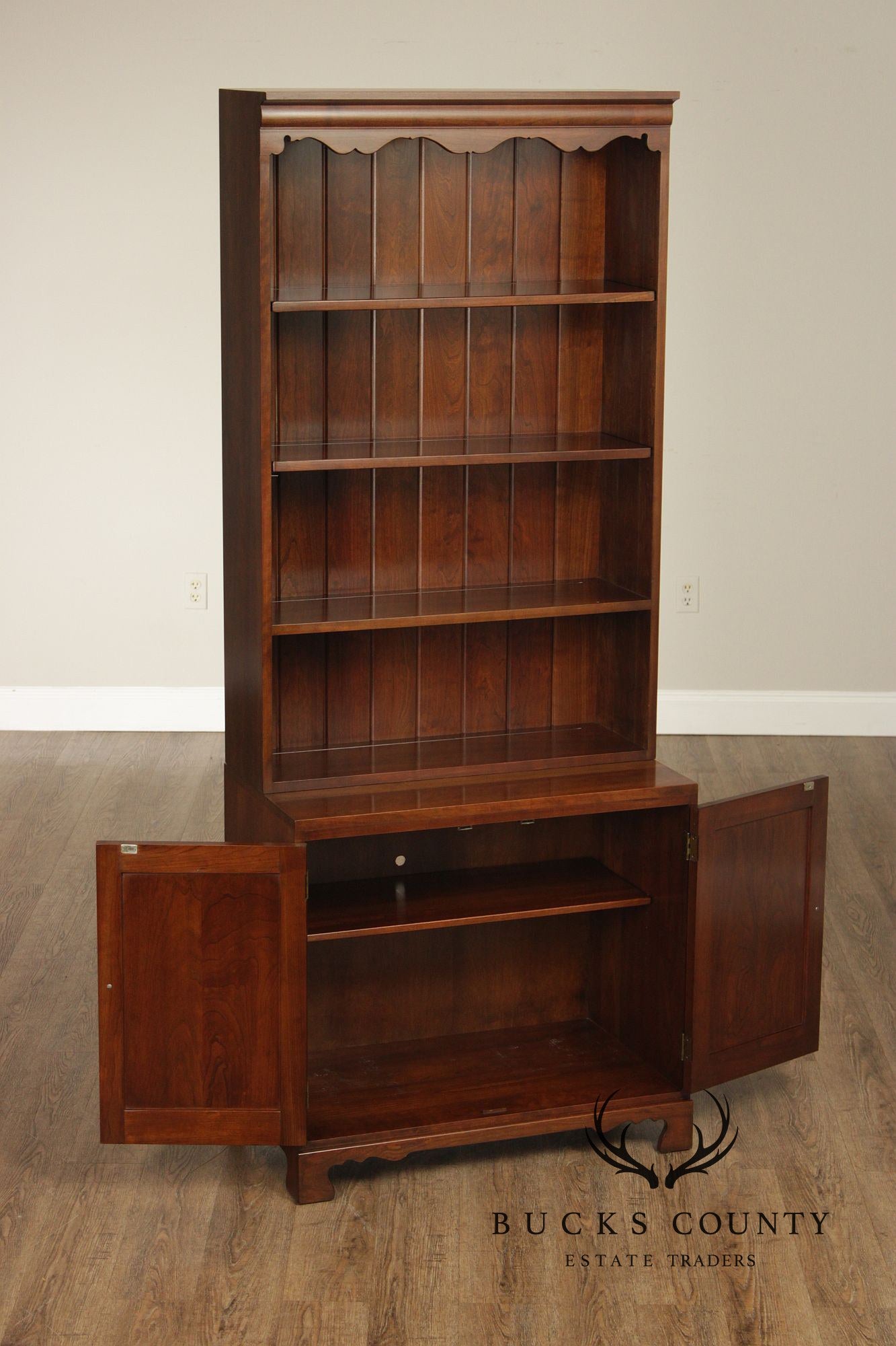 Stickley Vintage Pair Of Cherry Bookcases