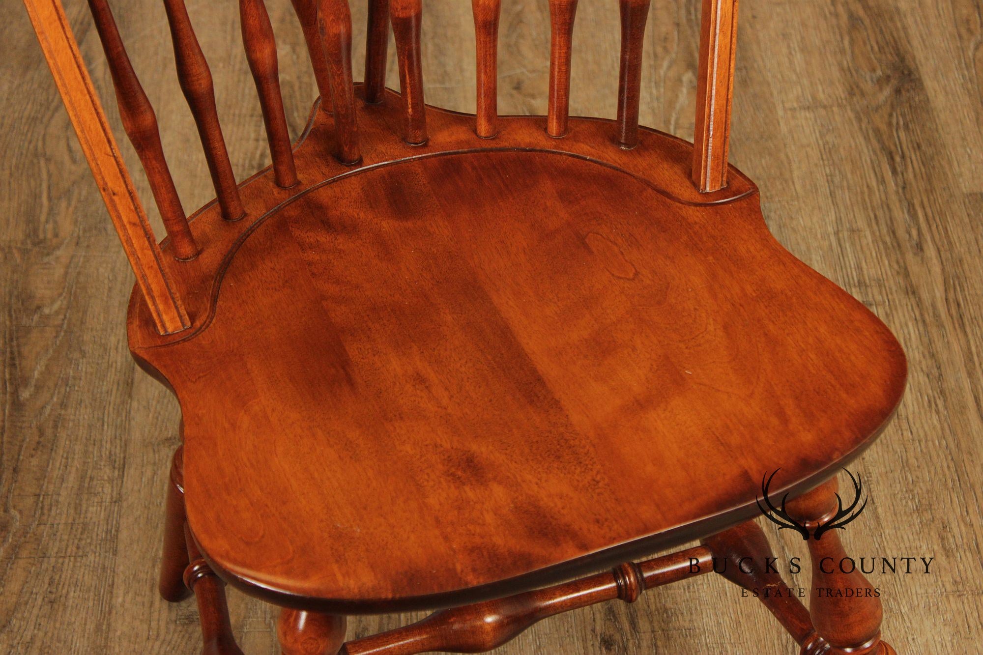 Nichols & Stone Set Of Four Maple Sack Back Windsor Dining Chairs