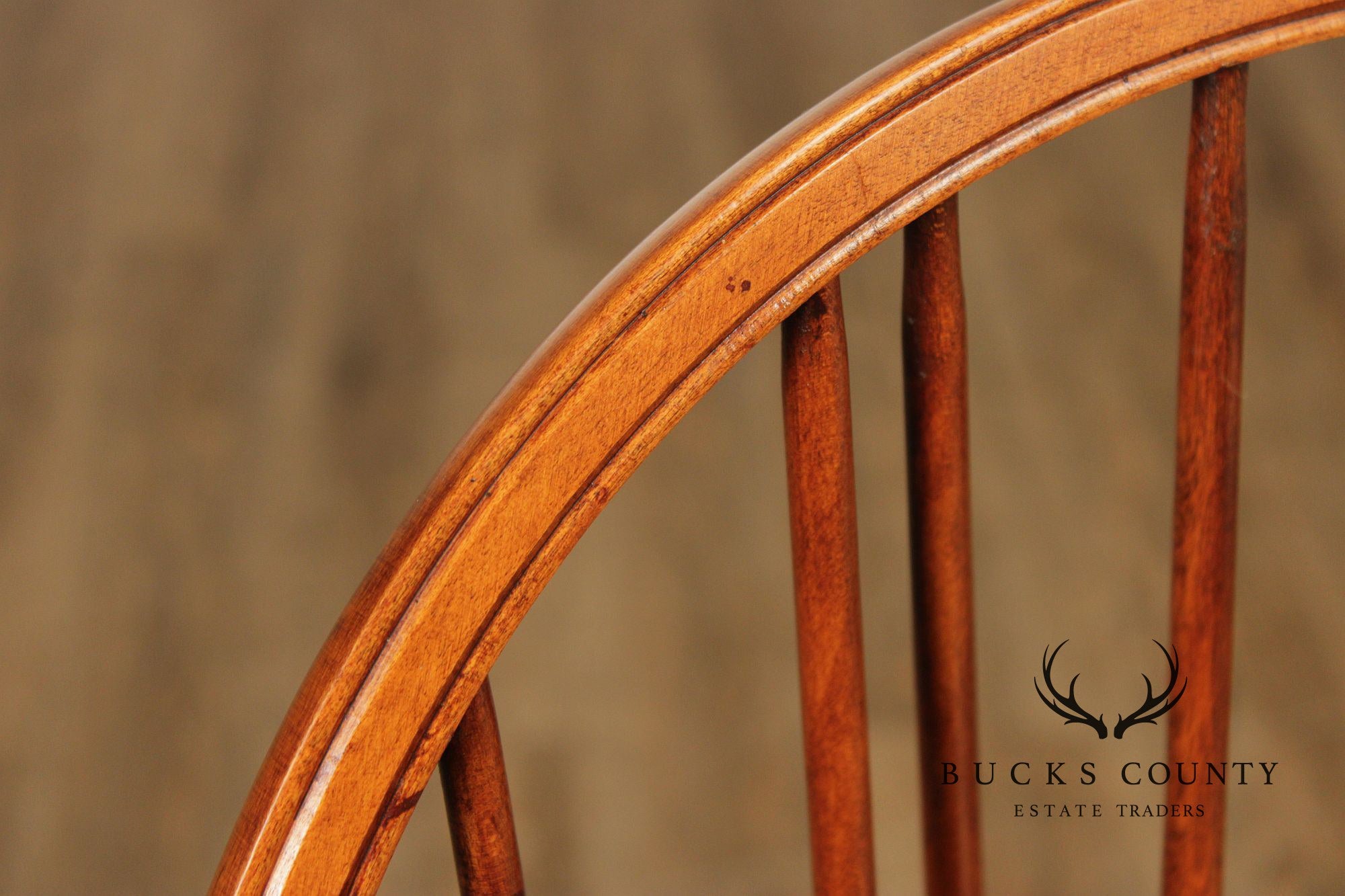 Nichols & Stone Set Of Four Maple Sack Back Windsor Dining Chairs