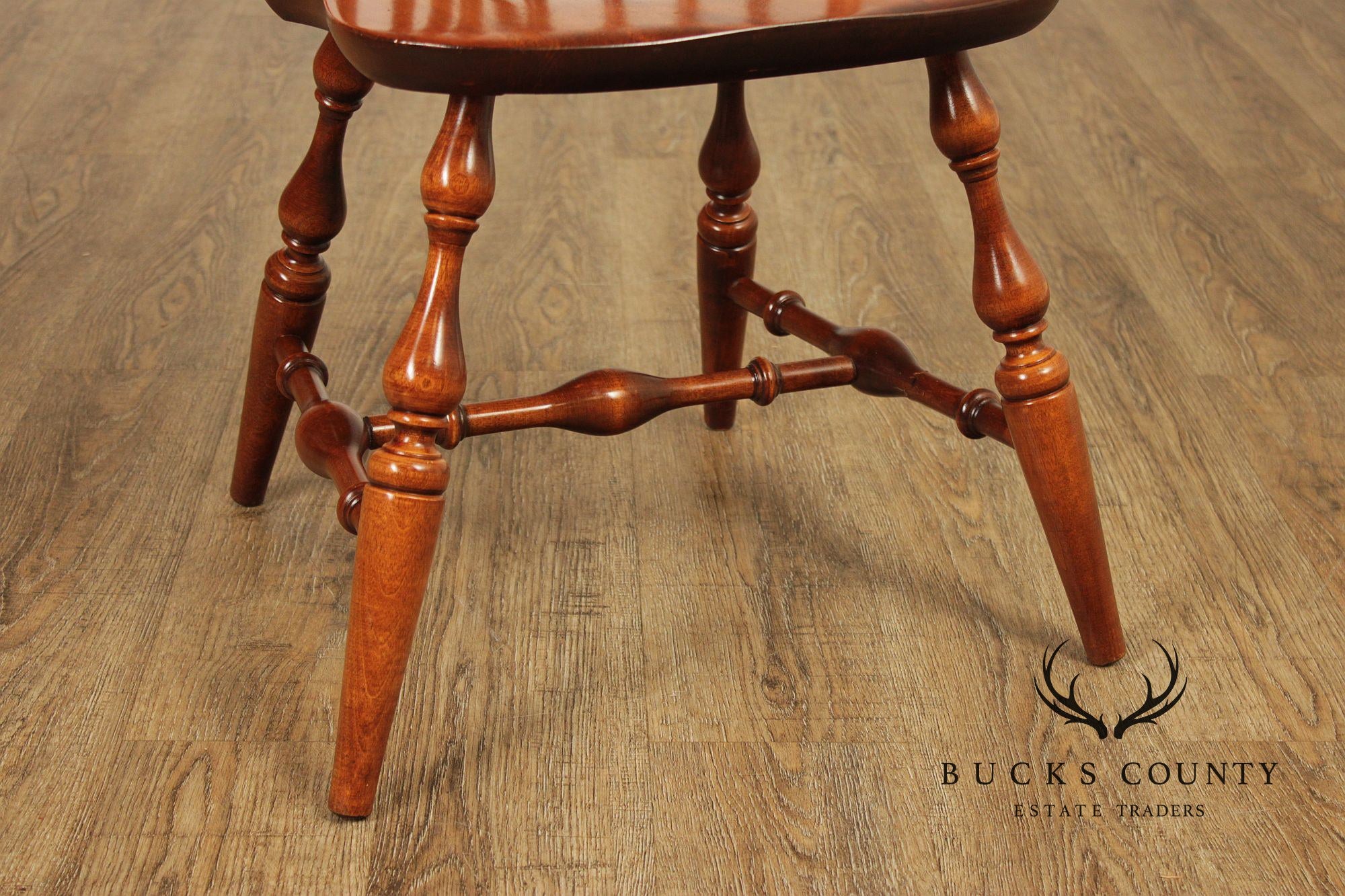 Nichols & Stone Set Of Four Maple Sack Back Windsor Dining Chairs