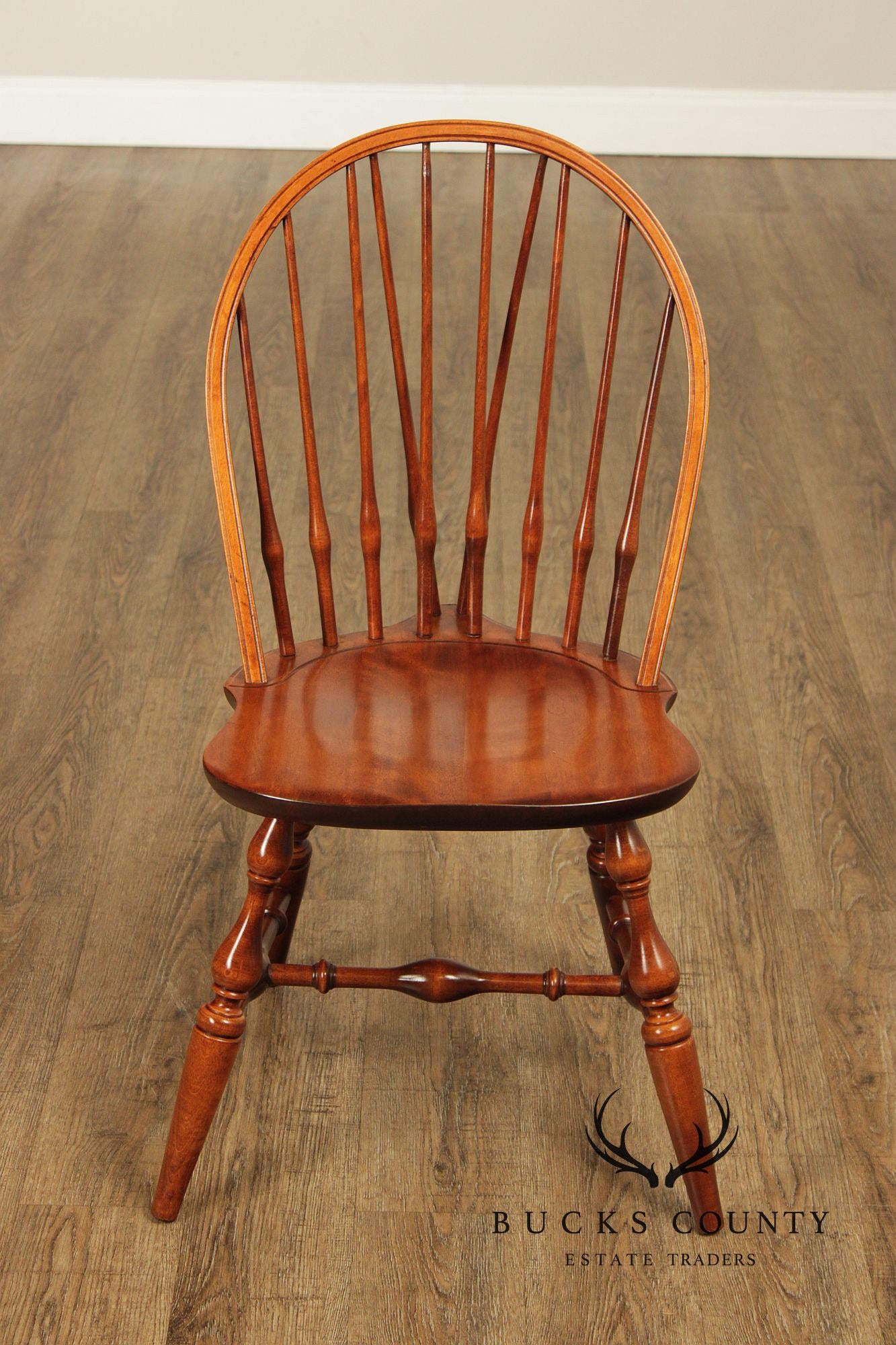 Nichols & Stone Set Of Four Maple Sack Back Windsor Dining Chairs