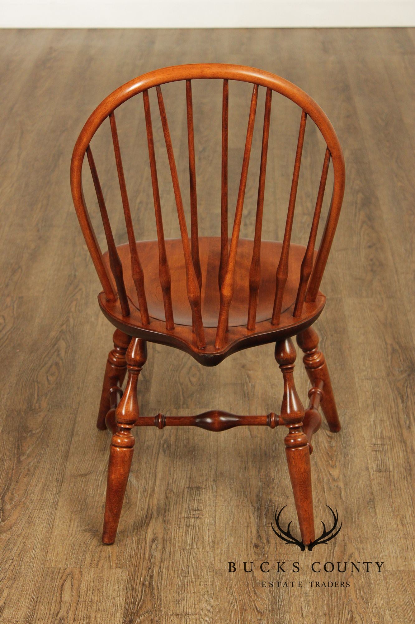 Nichols & Stone Set Of Four Maple Sack Back Windsor Dining Chairs