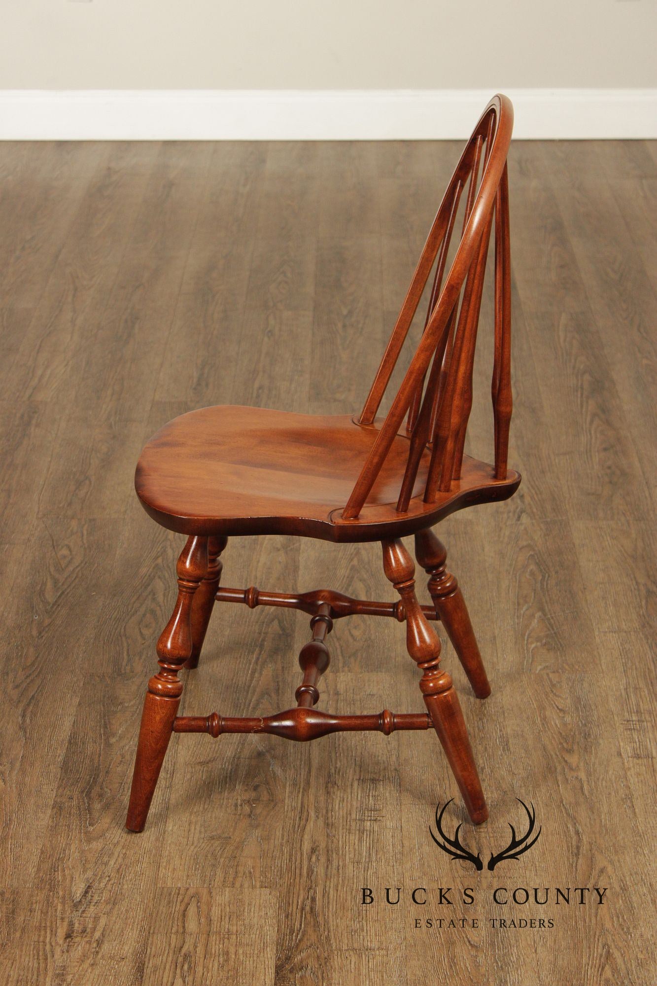 Nichols & Stone Set Of Four Maple Sack Back Windsor Dining Chairs