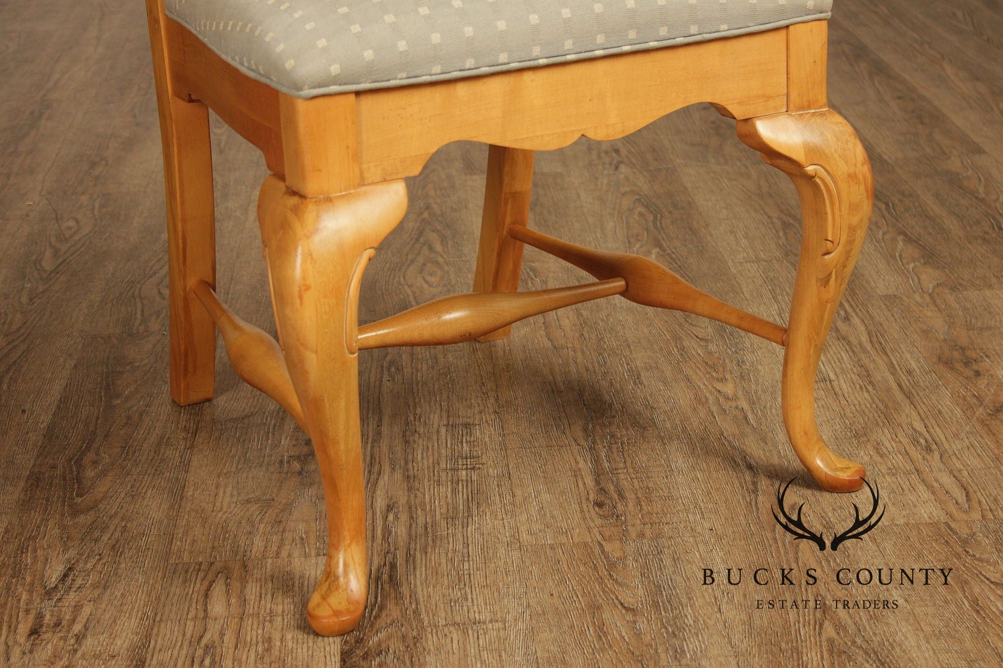 Thomasville Queen Anne Style Set Of 6 Light Pine Dining Chairs