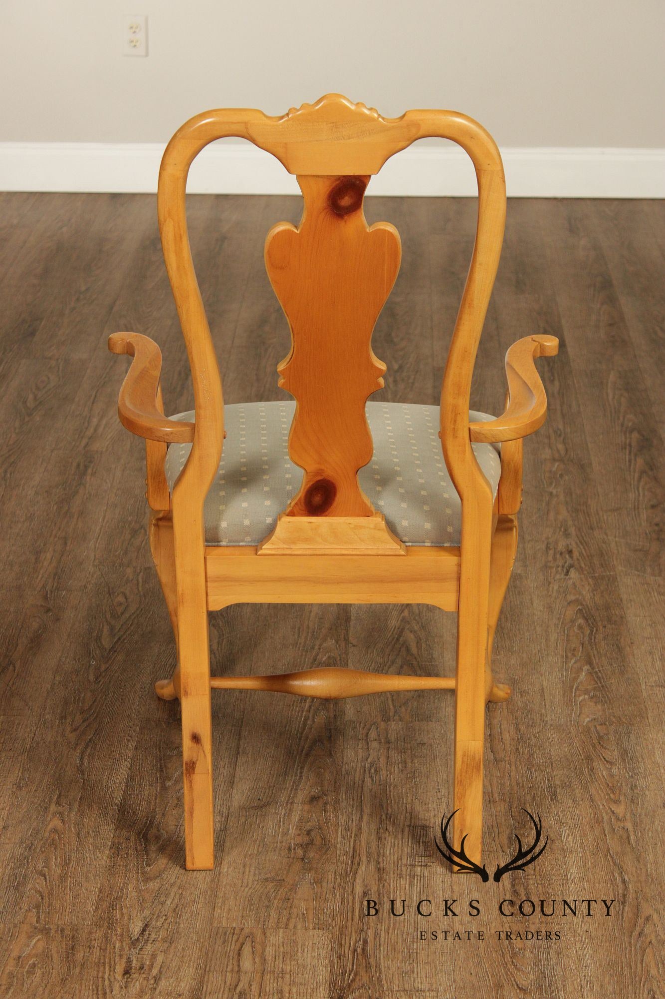 Thomasville Queen Anne Style Set Of 6 Light Pine Dining Chairs
