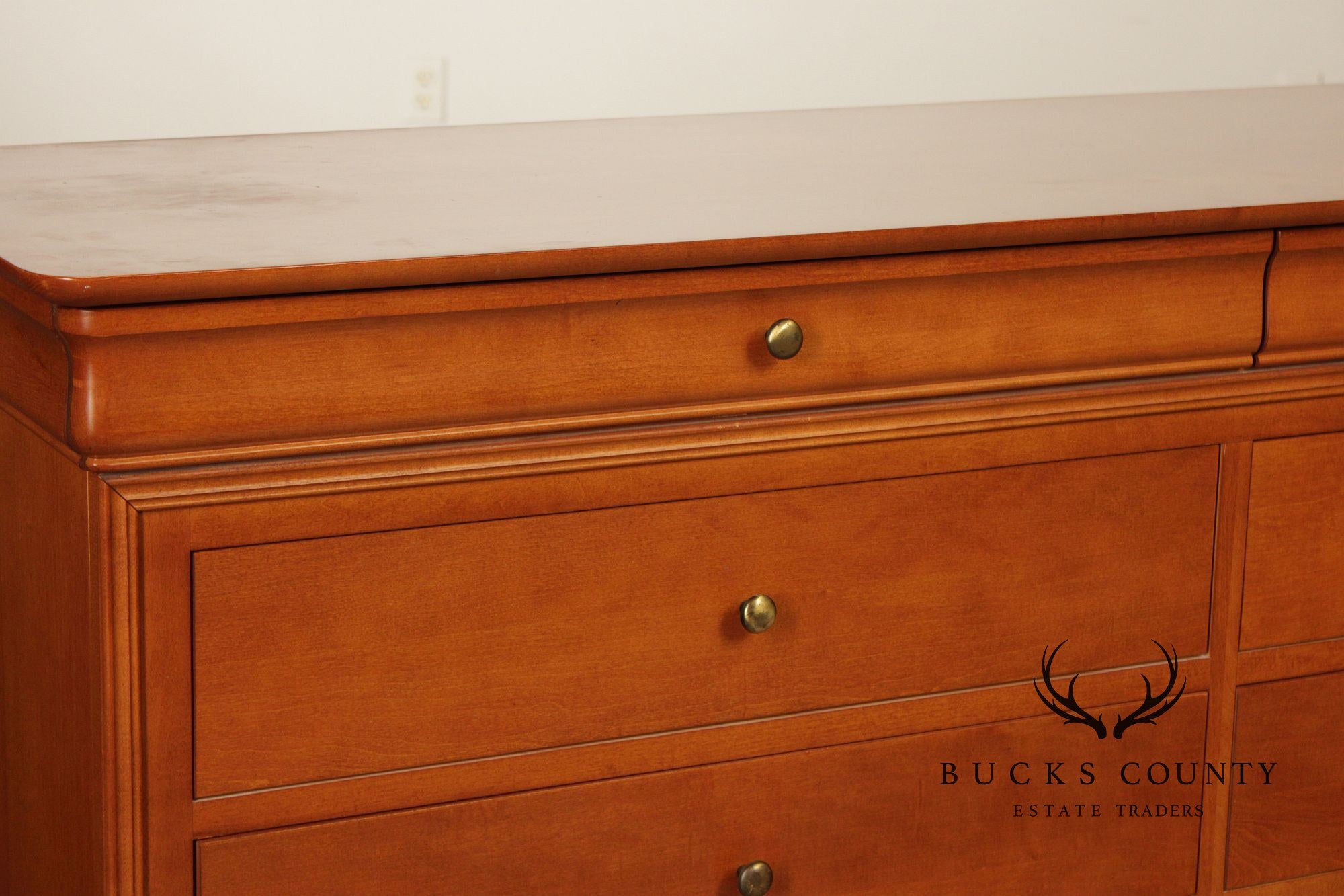 Louis Philippe Style Cherry Eight Drawer Dresser