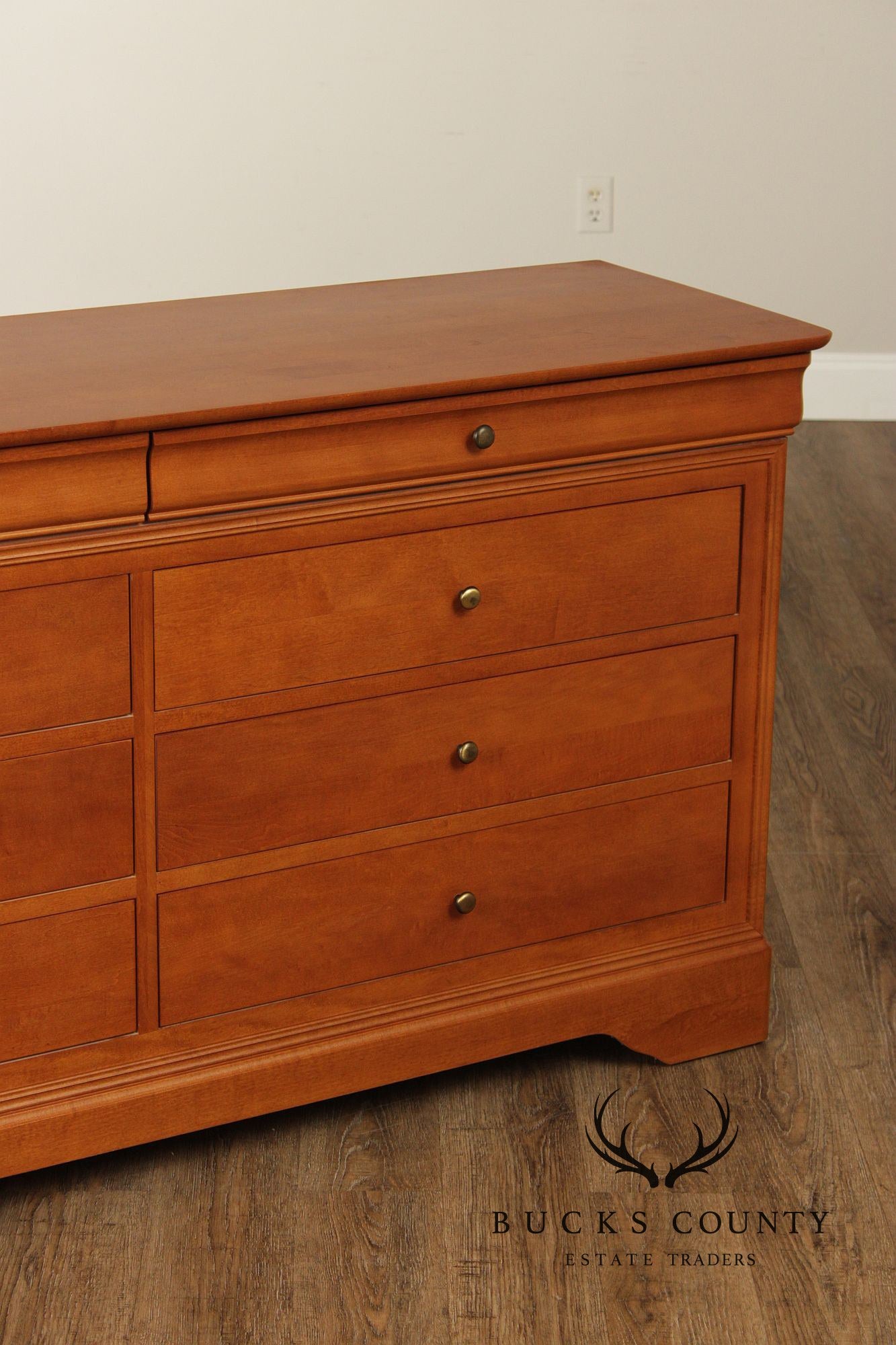 Louis Philippe Style Cherry Eight Drawer Dresser