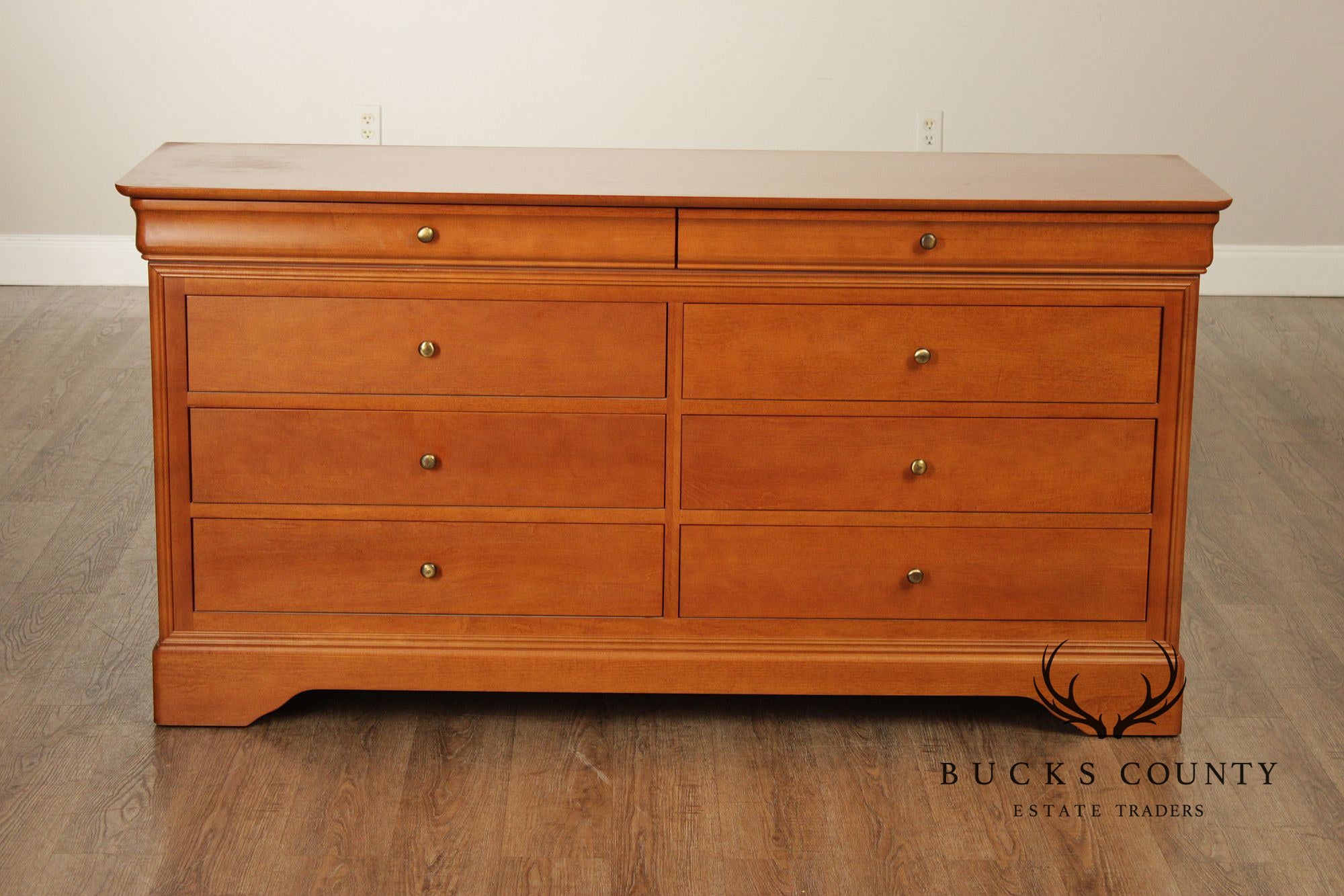 Louis Philippe Style Cherry Eight Drawer Dresser