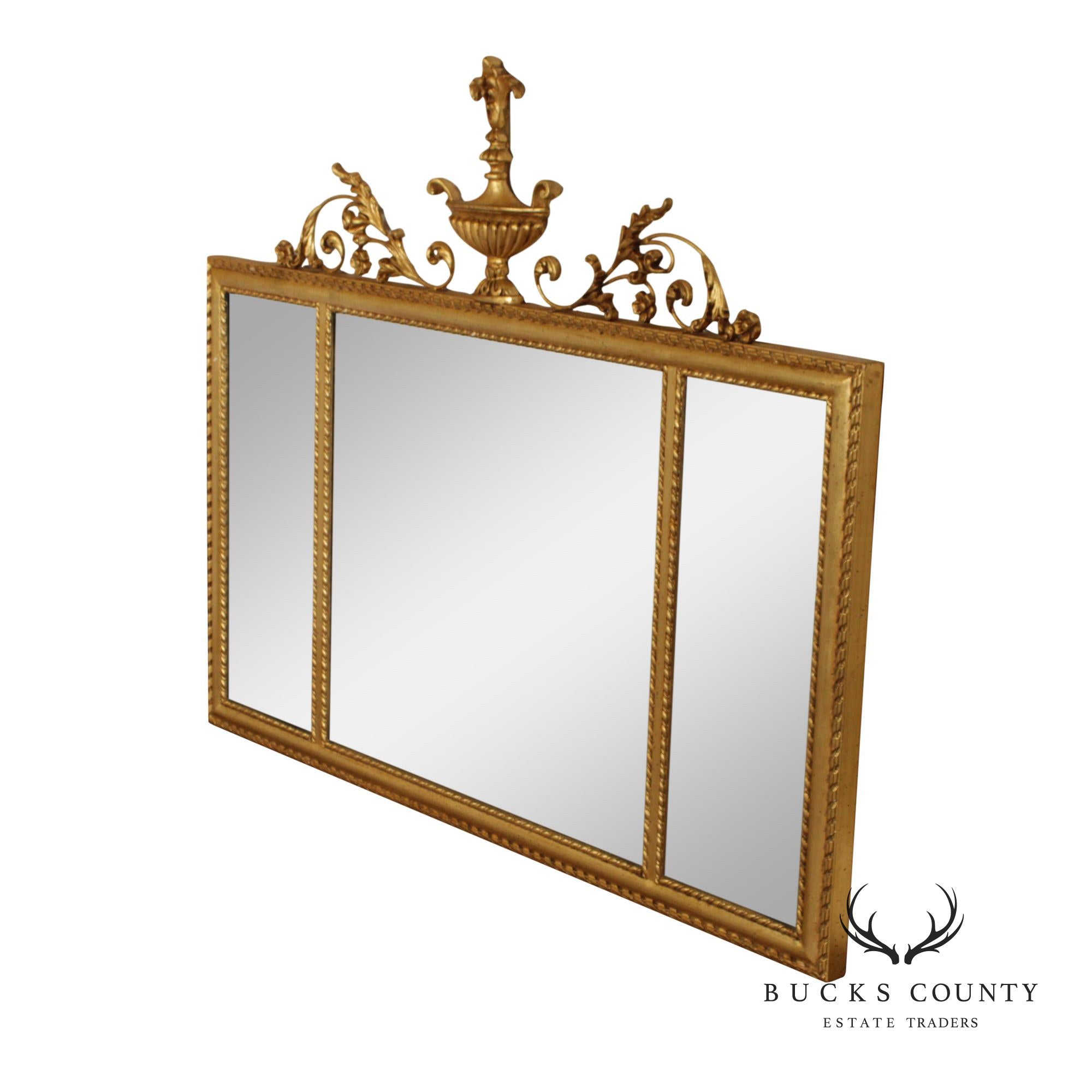 LaBarge Adam Style Giltwood Mantel Mirror