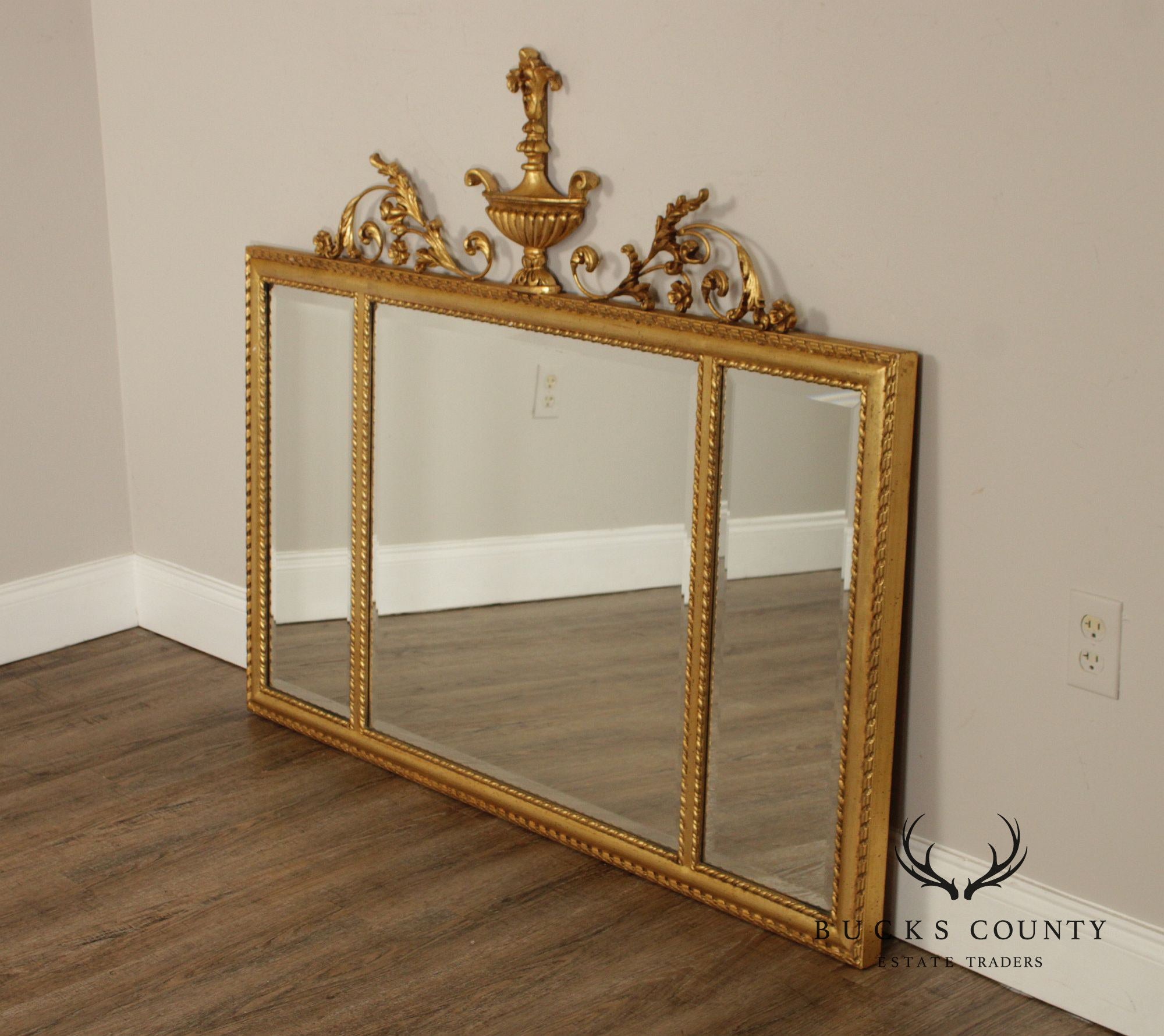 LaBarge Adam Style Giltwood Mantel Mirror