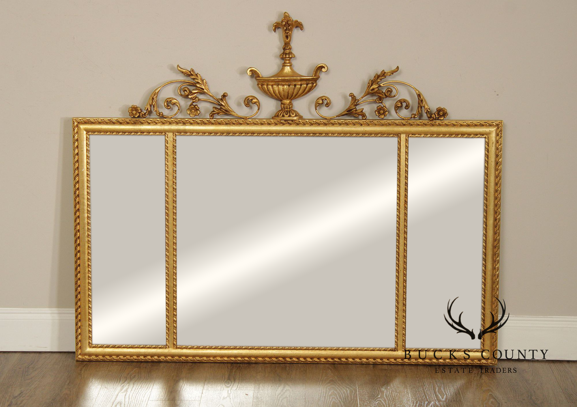 LaBarge Adam Style Giltwood Mantel Mirror
